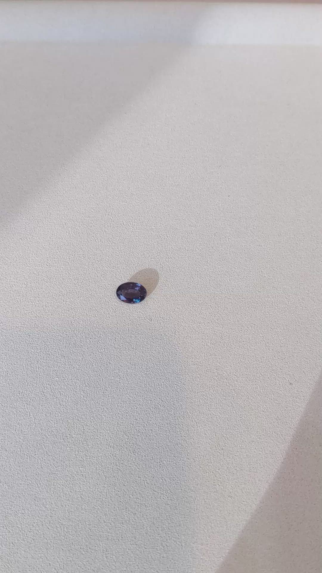 2.02 Ct. Alexandrite from Brazil Size Video