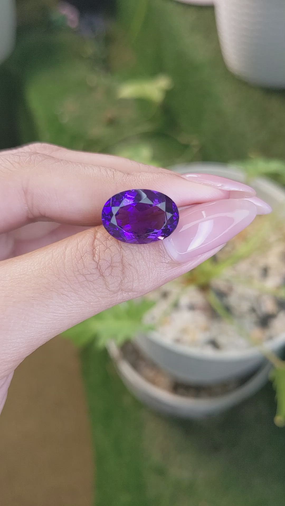 9.25 Ct. Amethyst from Ceylon (Sri Lanka) Size Video