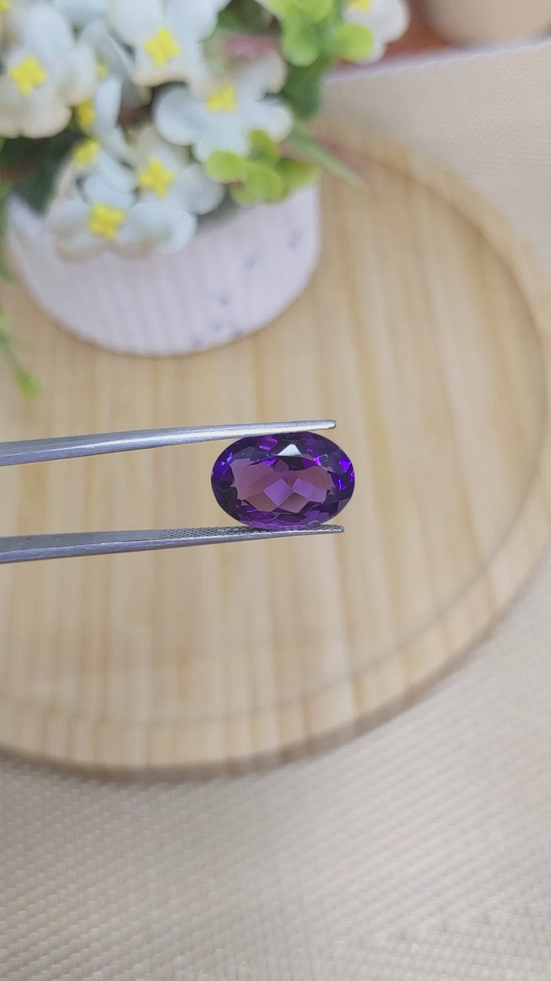 9.25 Ct. Amethyst from Ceylon (Sri Lanka) Size Video