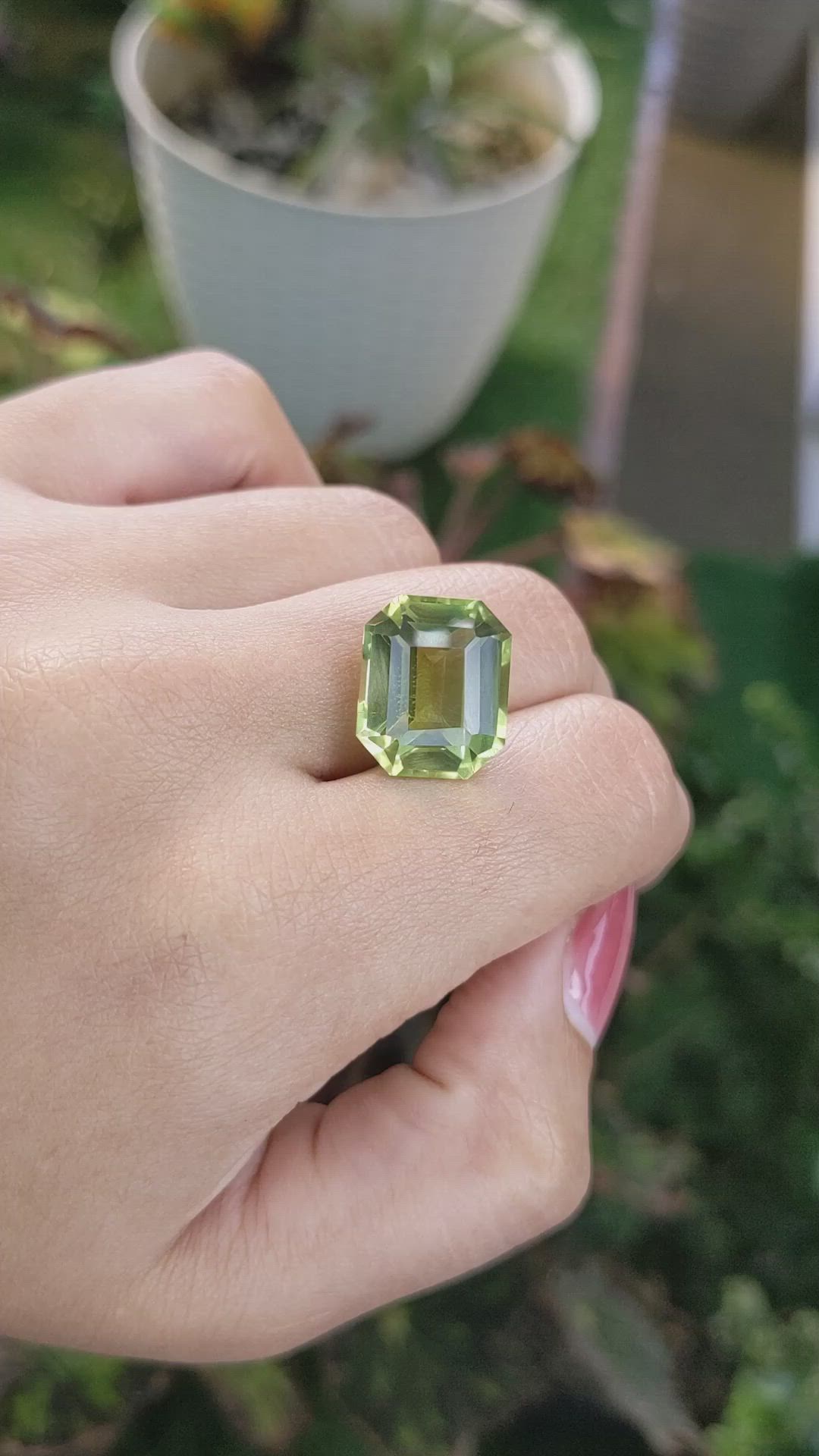 11.78 Ct. Prasiolite from Brazil Size Video