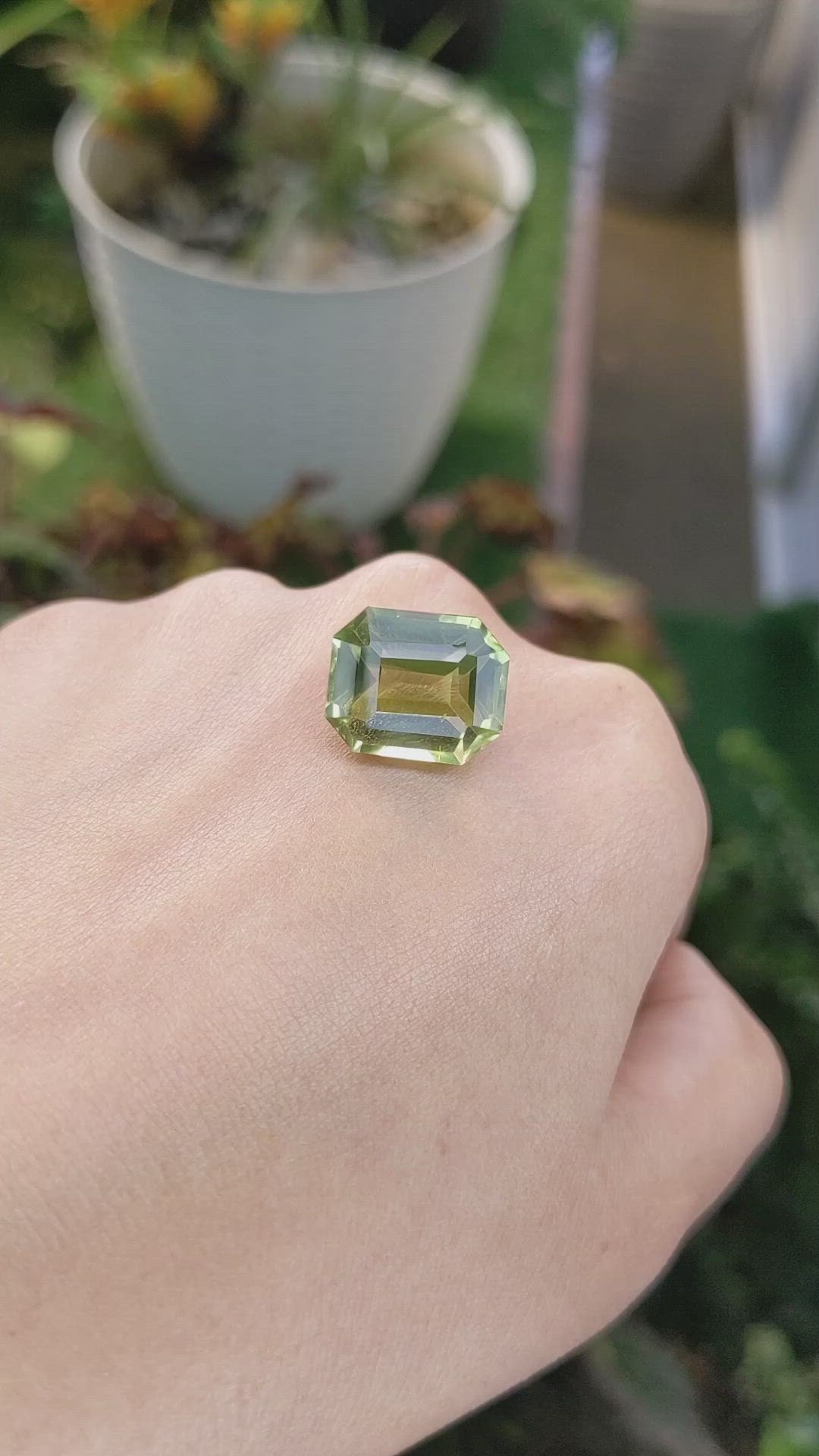 11.78 Ct. Prasiolite from Brazil Size Video