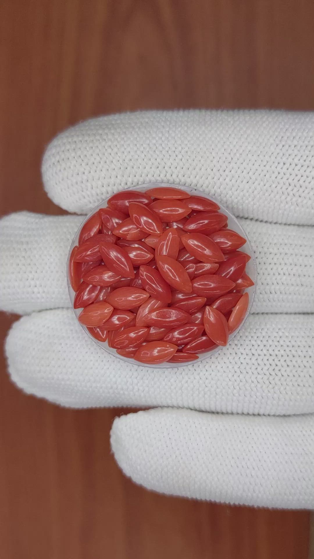 69.69 Ct. Cabochon Coral from Italy Size Video