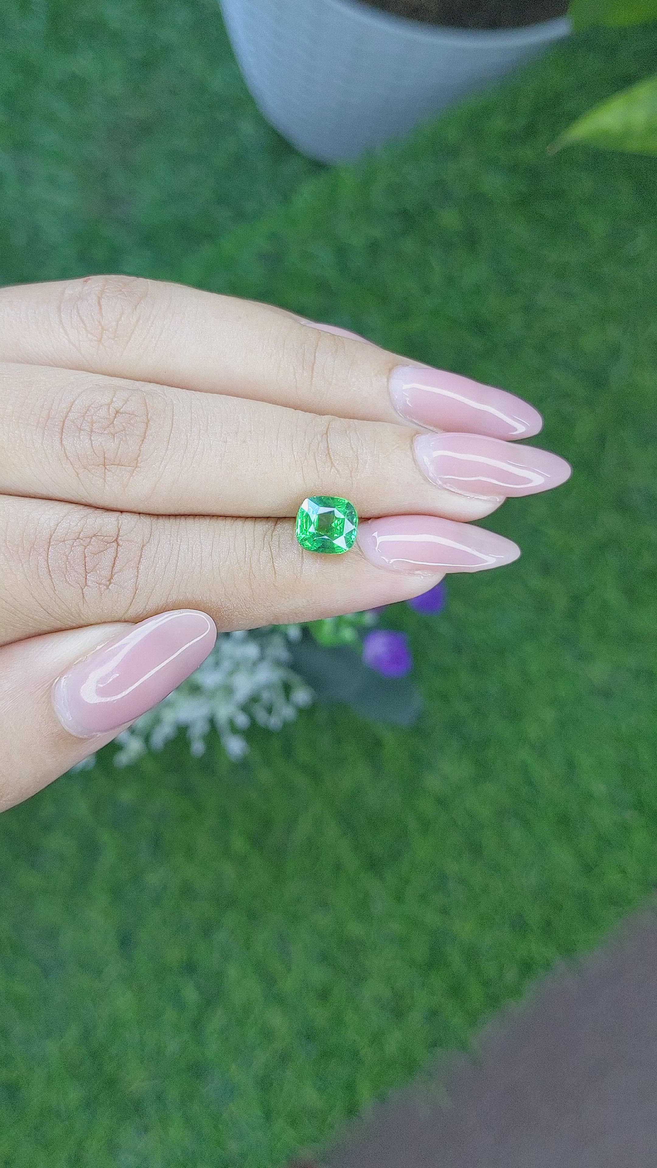 2.24 Ct. Tsavorite Garnet from Tanzania Size Video