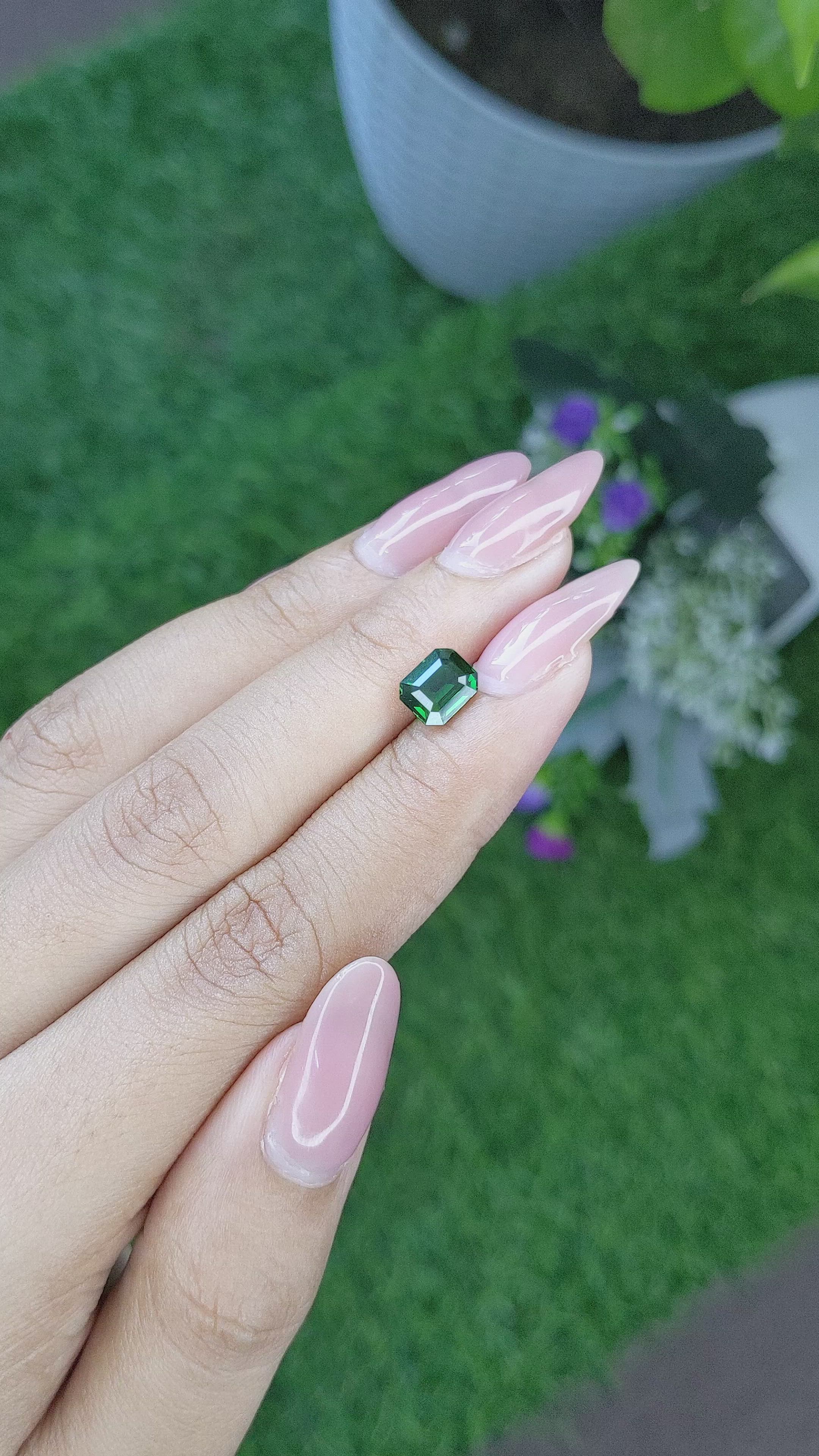 1.60 Ct. Tsavorite Garnet from Tanzania Size Video