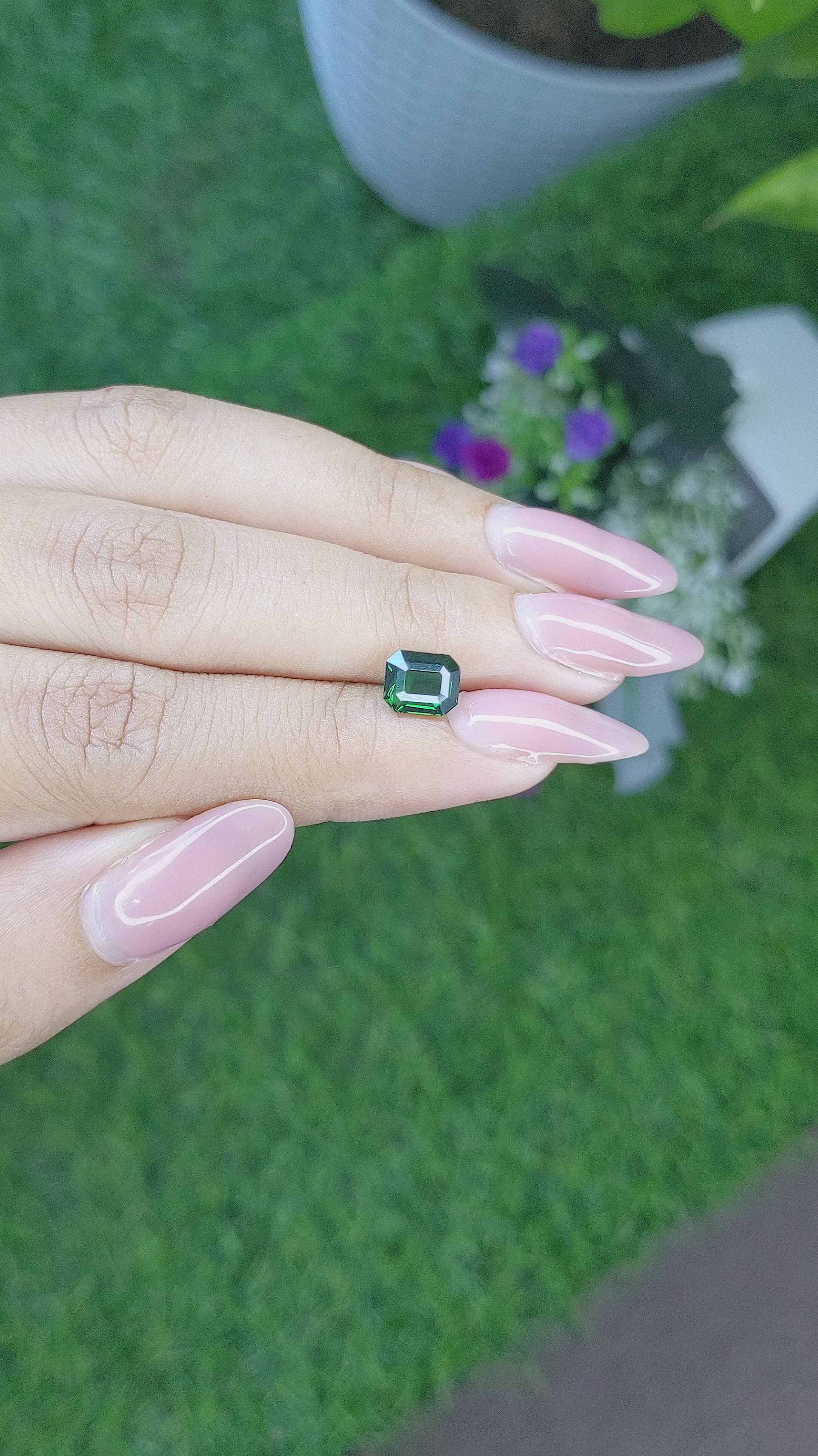 1.60 Ct. Tsavorite Garnet from Tanzania Size Video