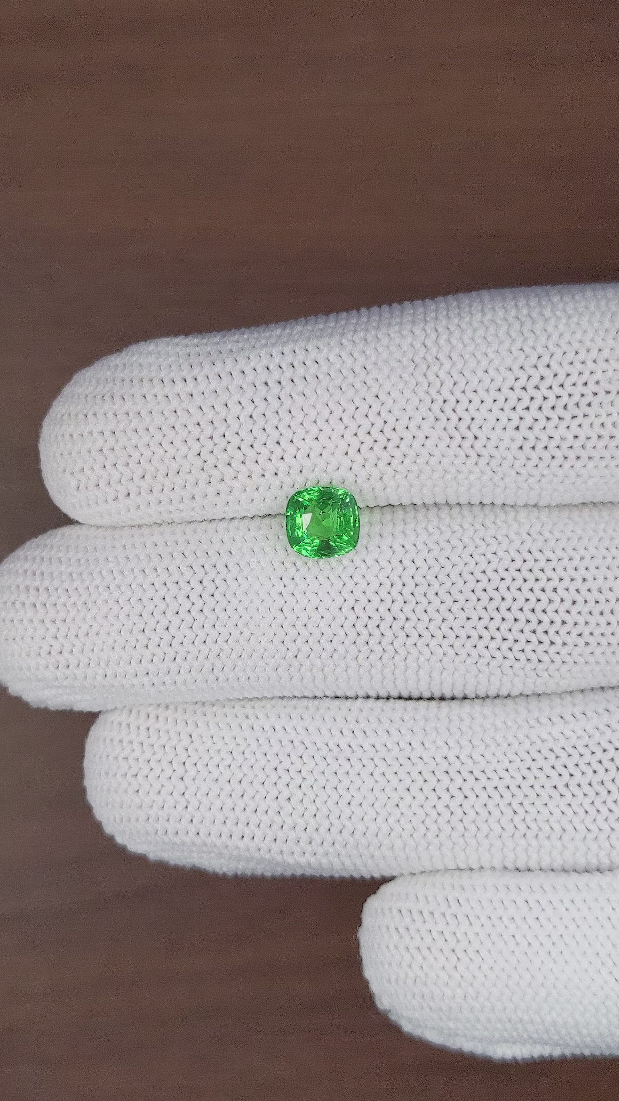 1.59 Ct. Tsavorite Garnet from Tanzania Size Video