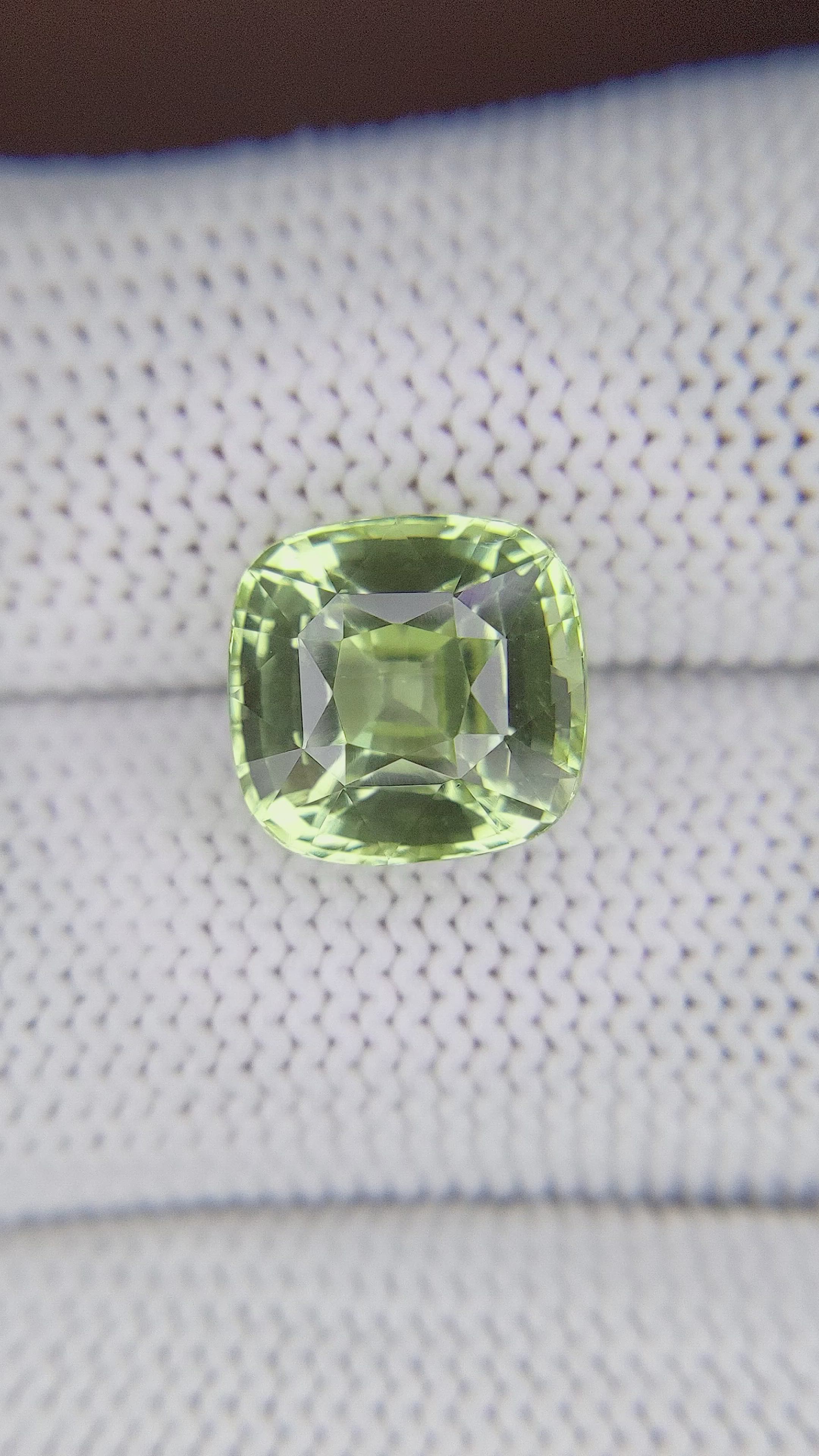 8.03 Ct. Chrysoberyl from Tanzania Size Video