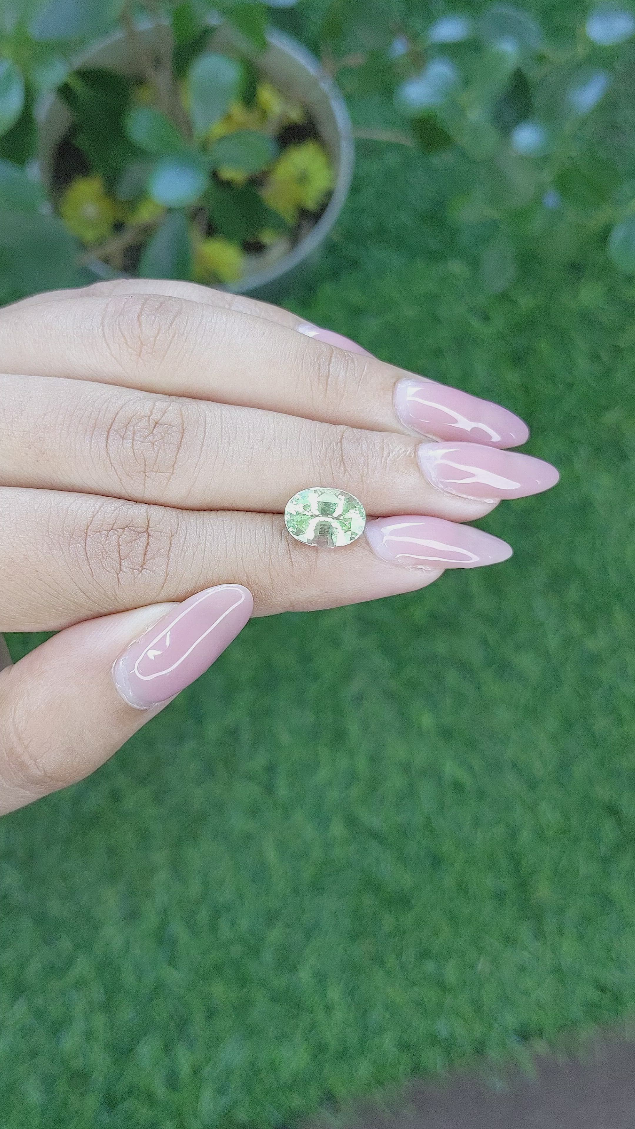 3.65 Ct. Chrysoberyl from Tanzania Size Video