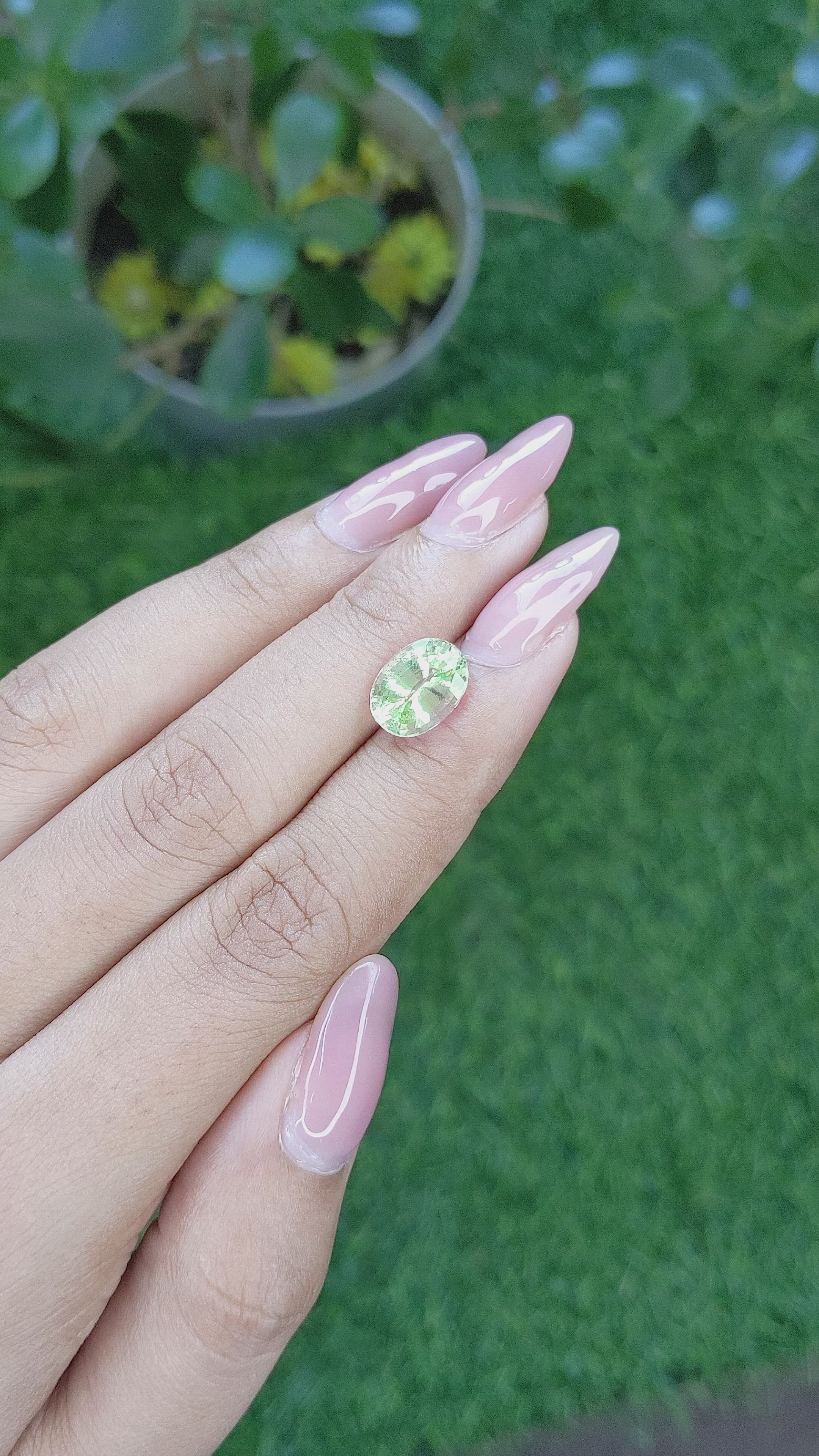 3.65 Ct. Chrysoberyl from Tanzania Size Video