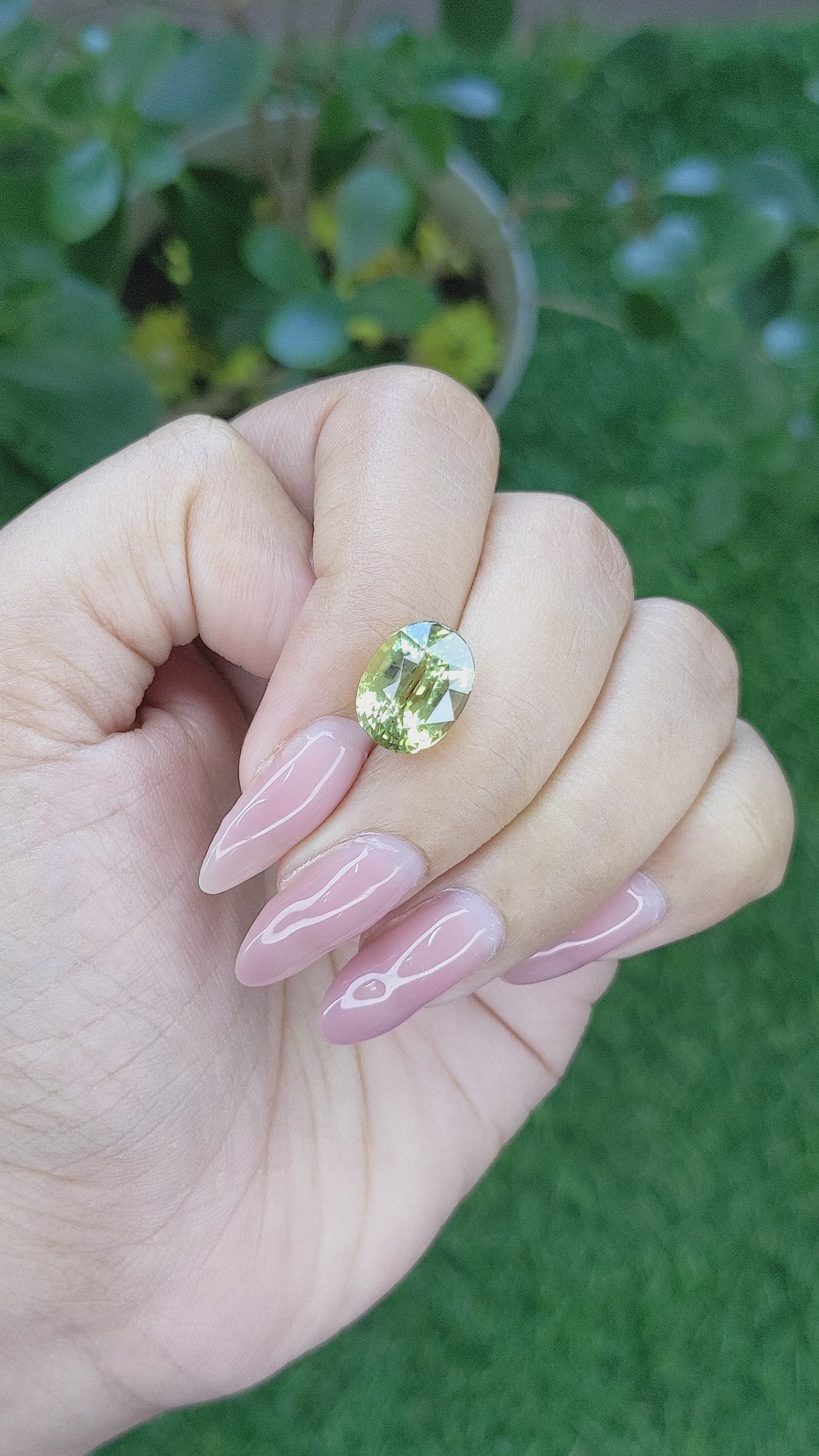 6.17 Ct. Chrysoberyl from Tanzania Size Video