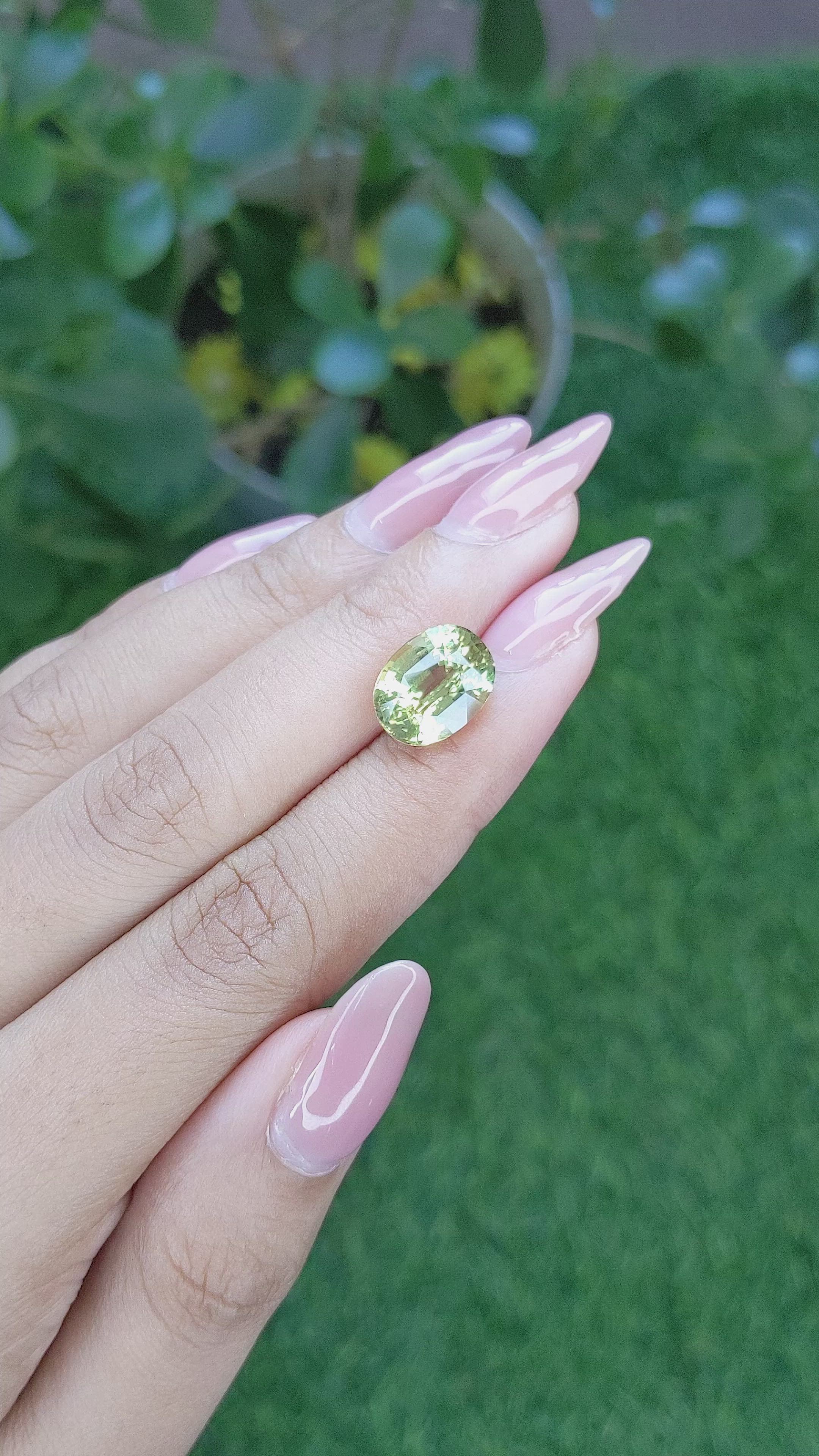 6.17 Ct. Chrysoberyl from Tanzania Size Video