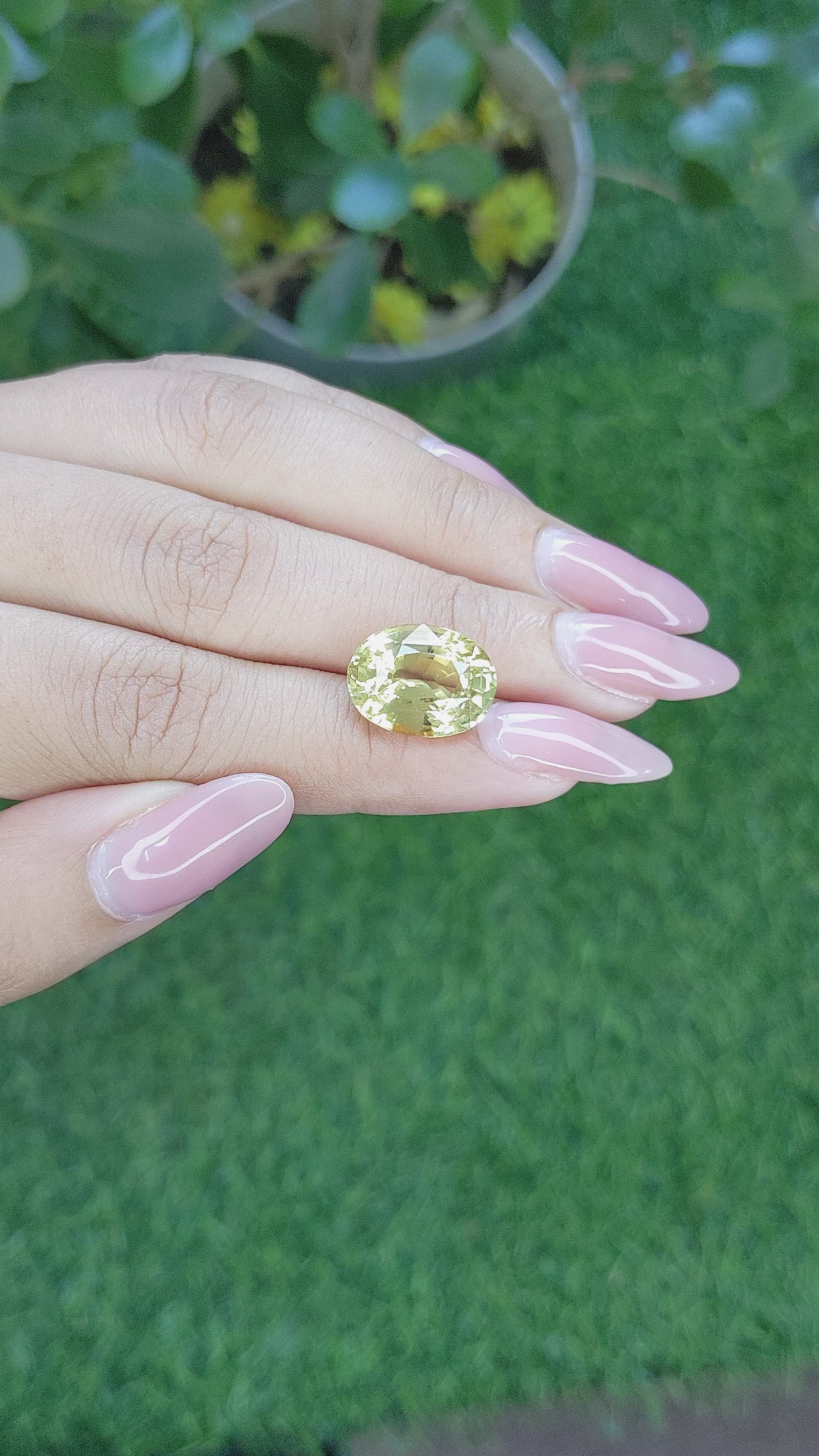 10.36 Ct. Chrysoberyl from Tanzania Size Video