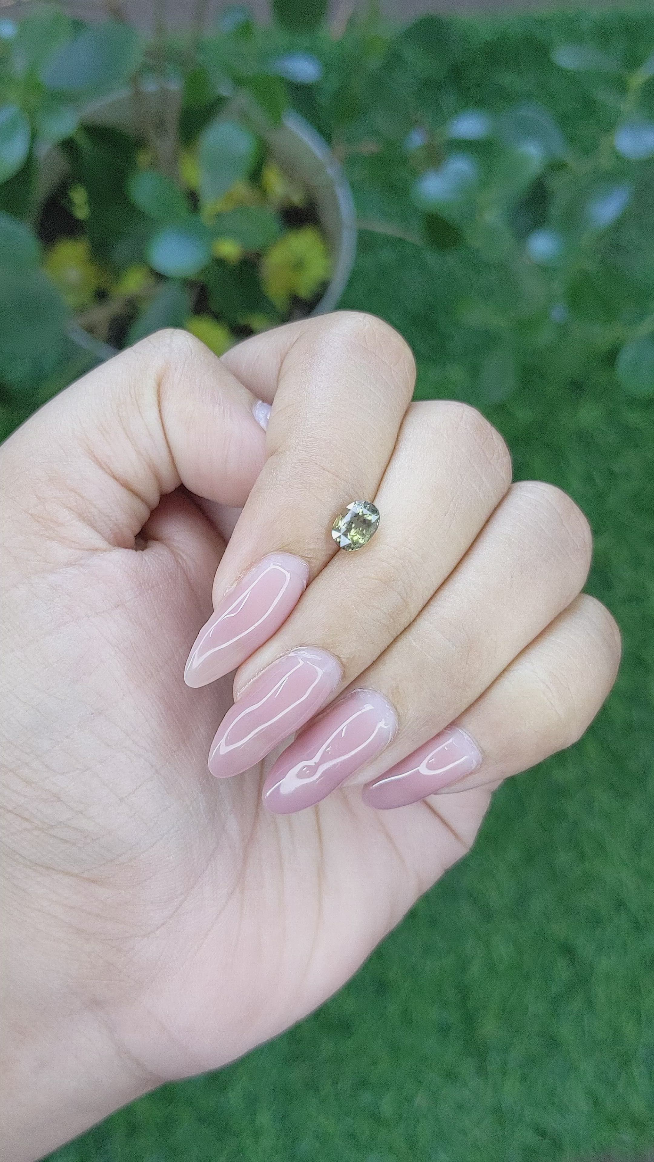 1.08 Ct. Chrysoberyl from Tanzania Size Video