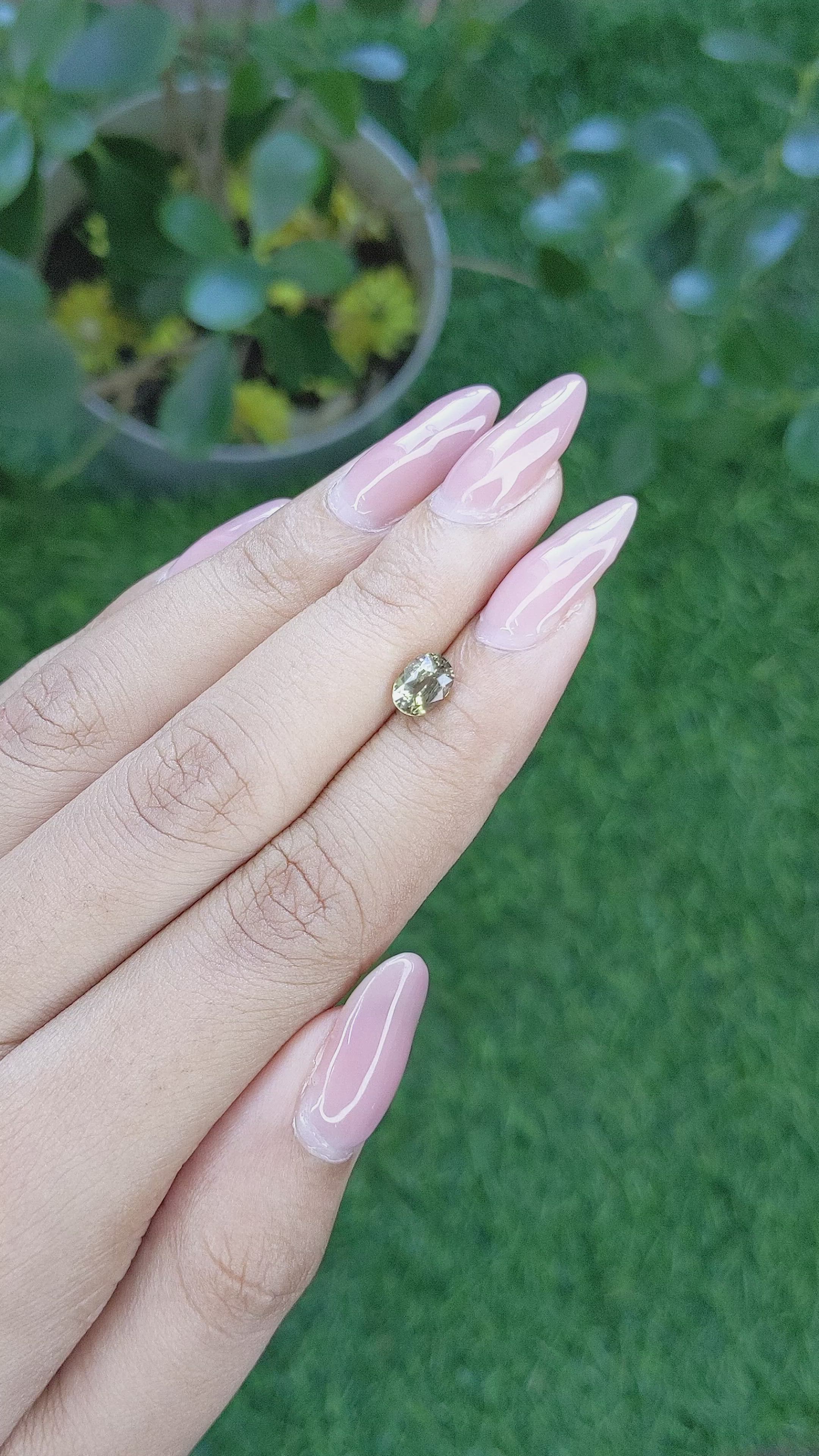 1.08 Ct. Chrysoberyl from Tanzania Size Video