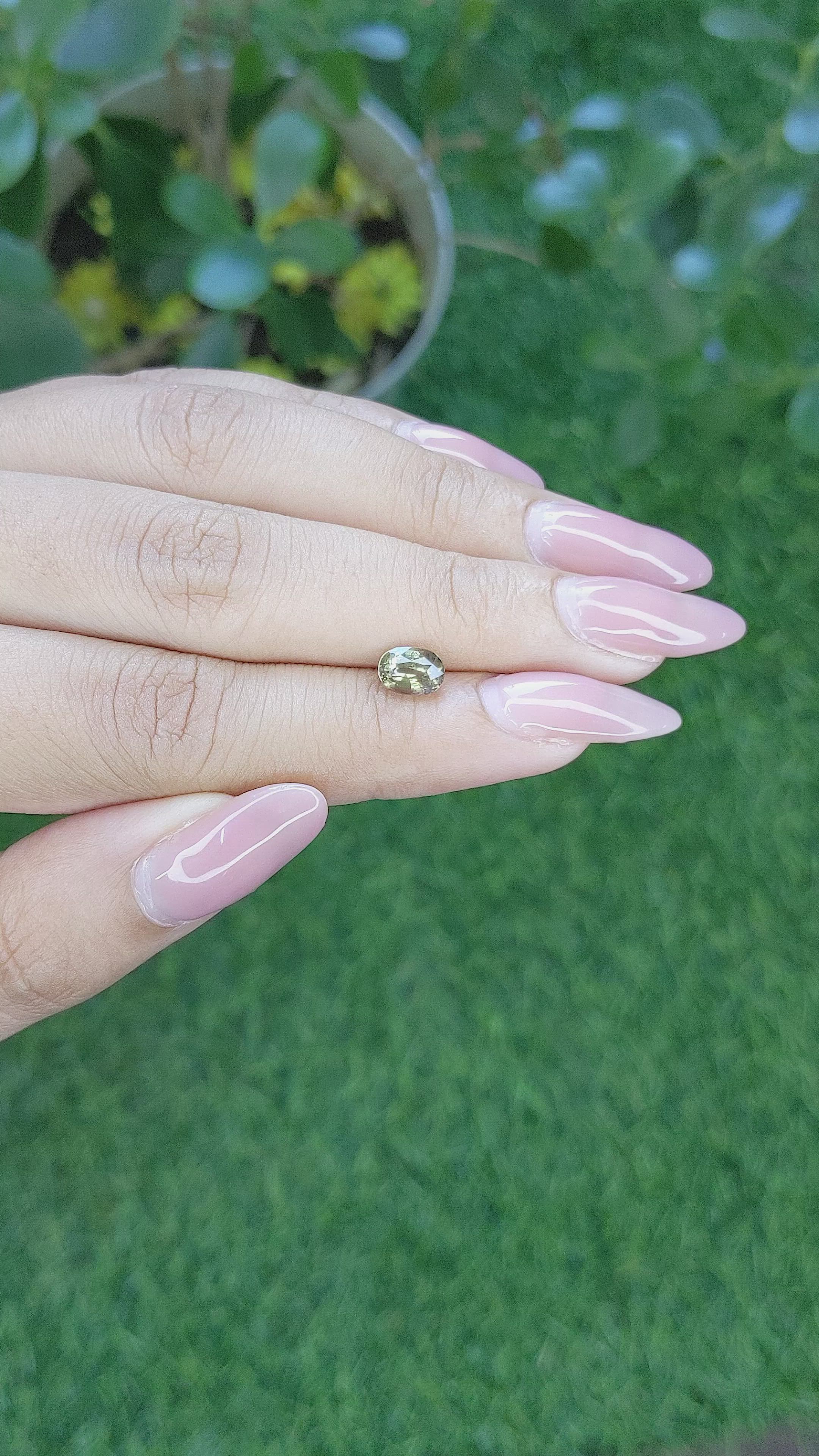 1.08 Ct. Chrysoberyl from Tanzania Size Video