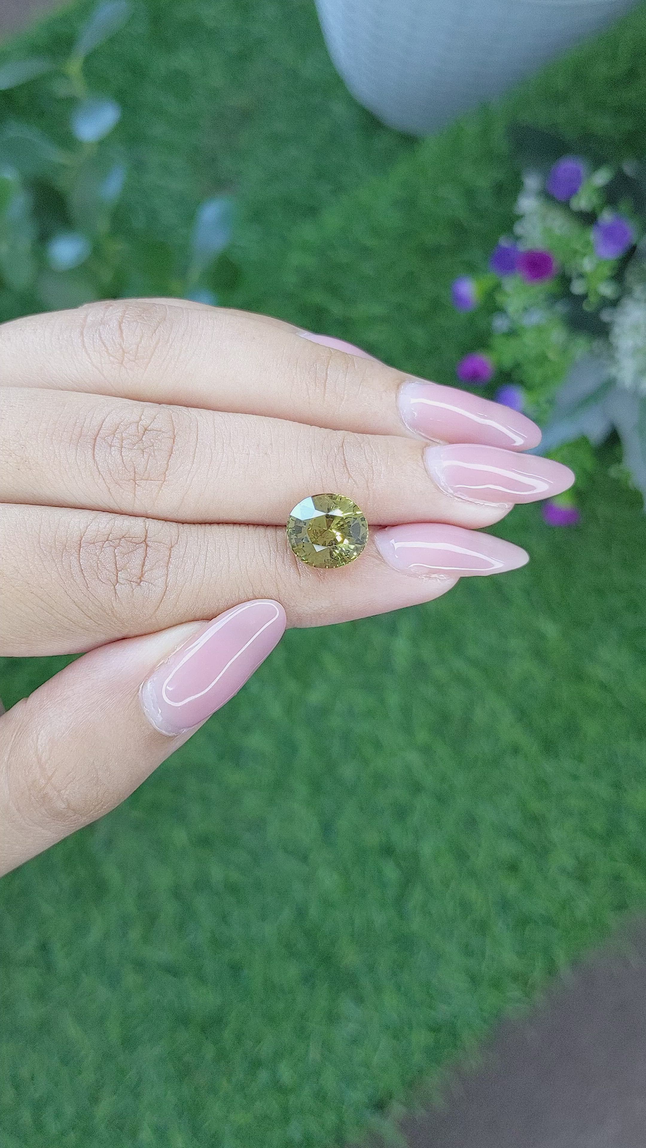 5.51 Ct. Chrysoberyl from Tanzania Size Video