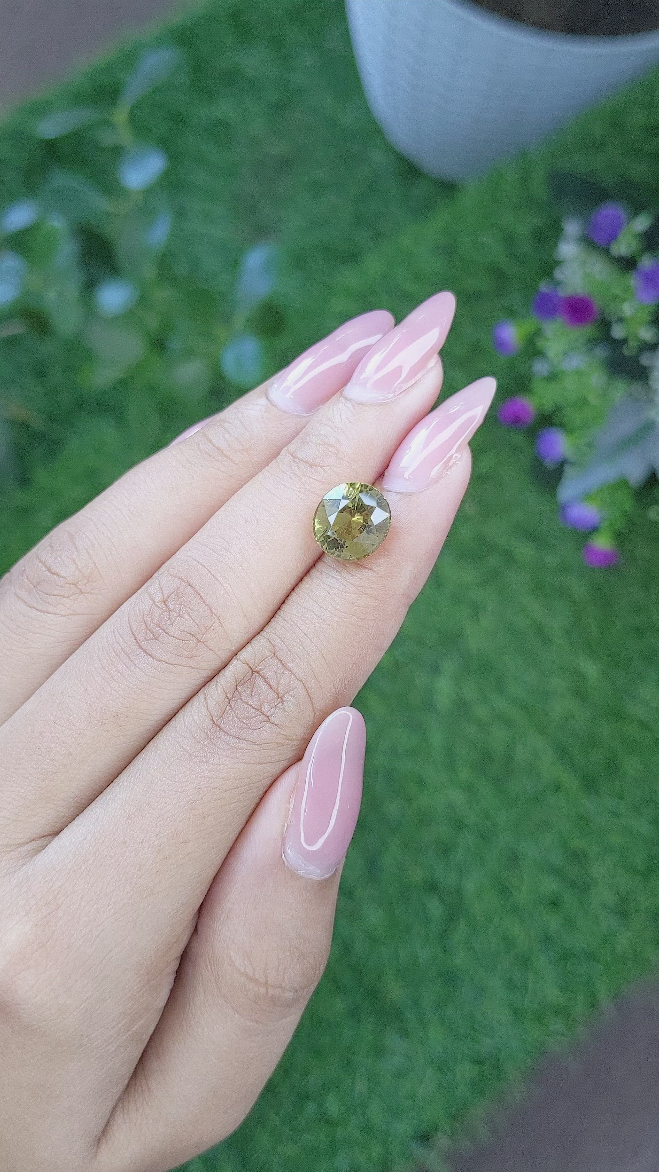 5.51 Ct. Chrysoberyl from Tanzania Size Video