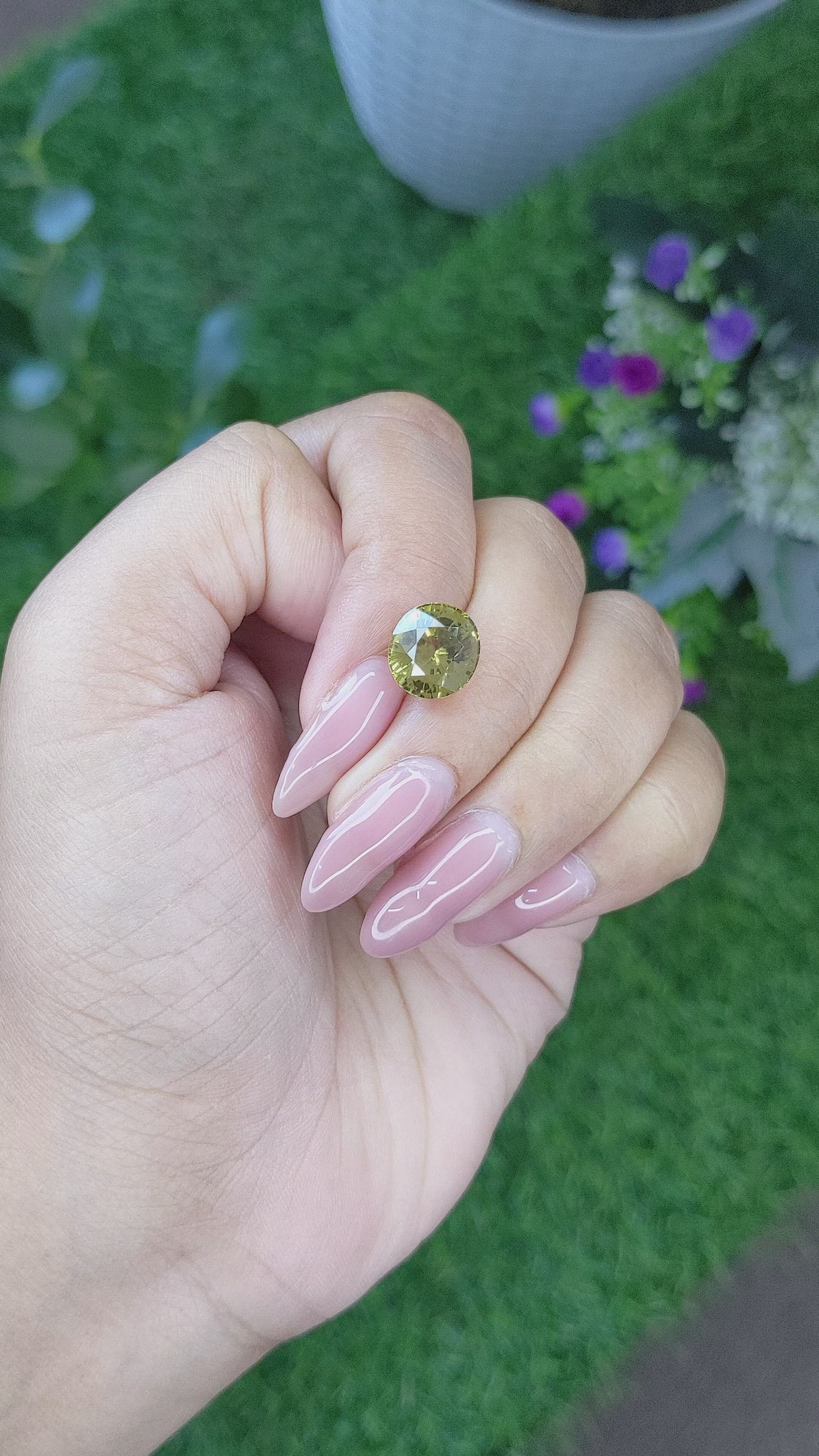 5.51 Ct. Chrysoberyl from Tanzania Size Video