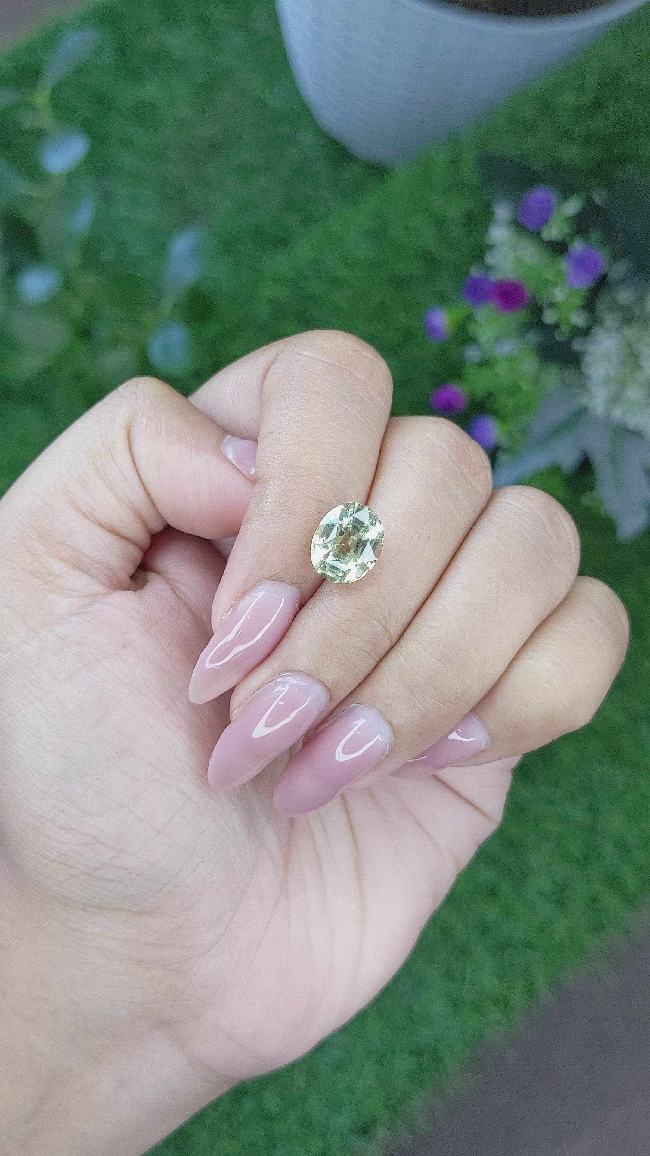 4.00 Ct. Chrysoberyl from Tanzania Size Video