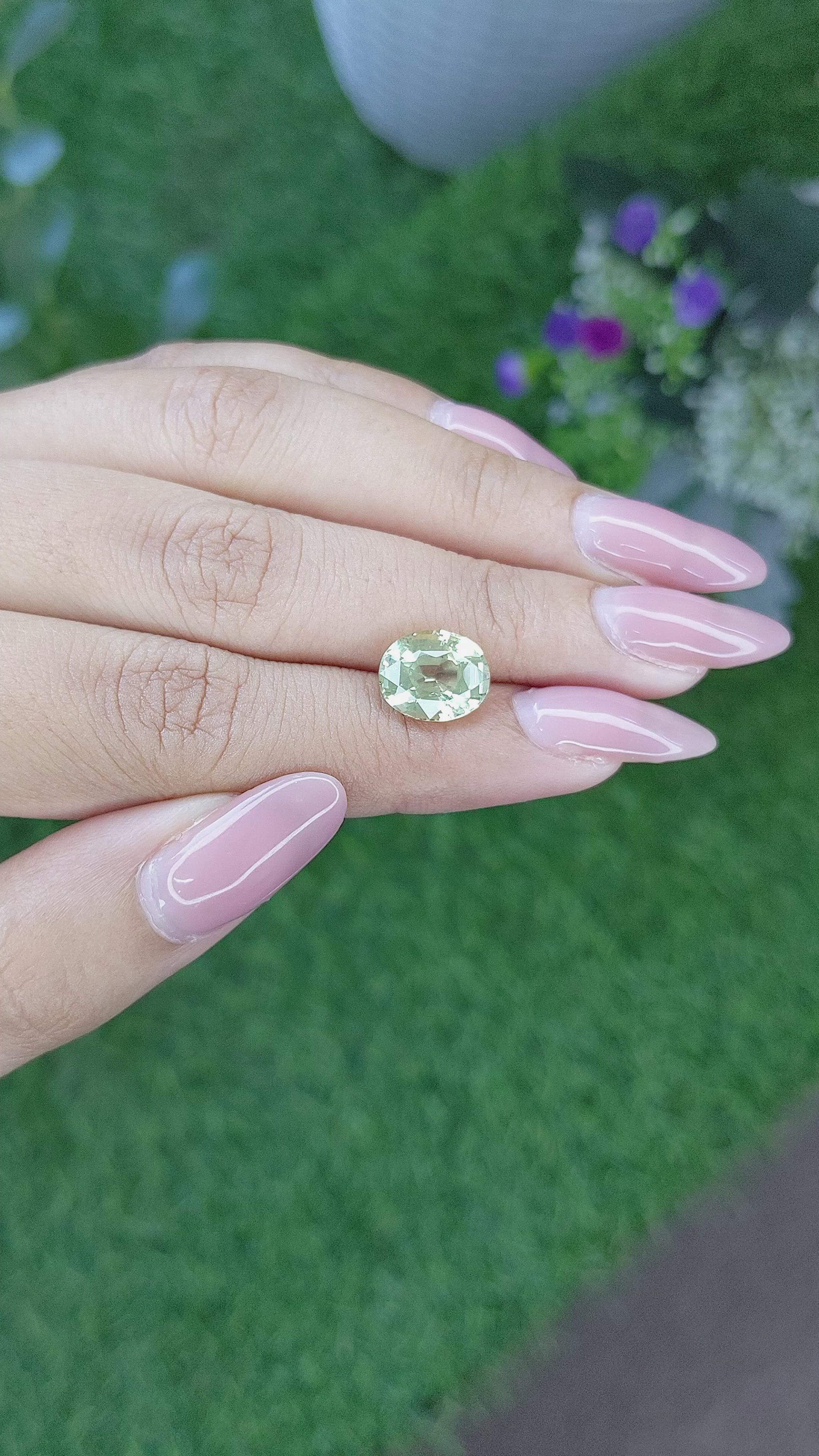 4.00 Ct. Chrysoberyl from Tanzania Size Video