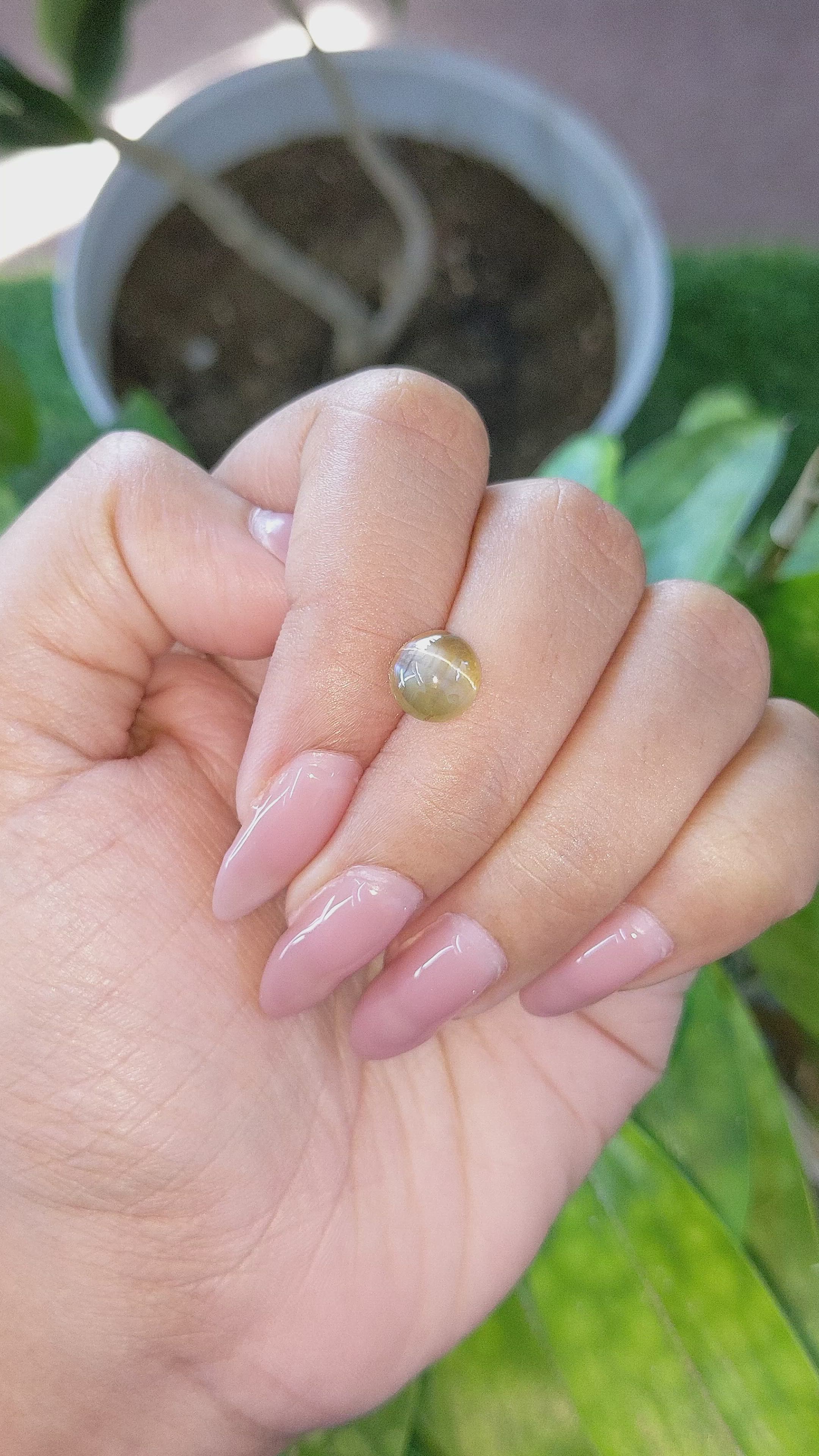 2.94 Ct. Cabochon Chrysoberyl from Tanzania Size Video