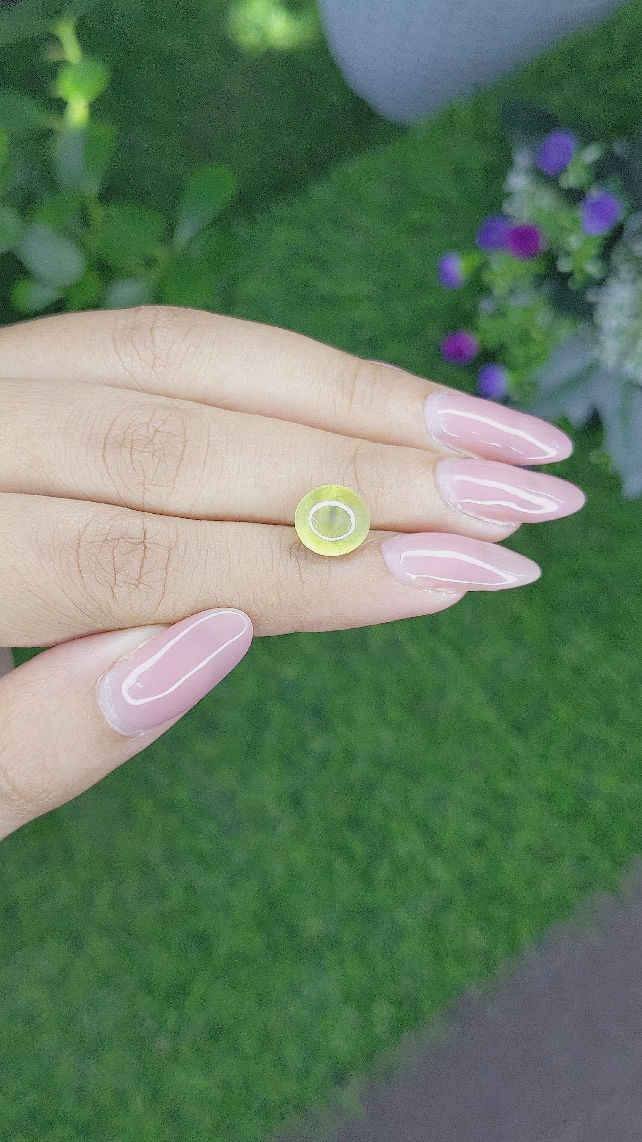 4.85 Ct. Cabochon Chrysoberyl from Tanzania Size Video