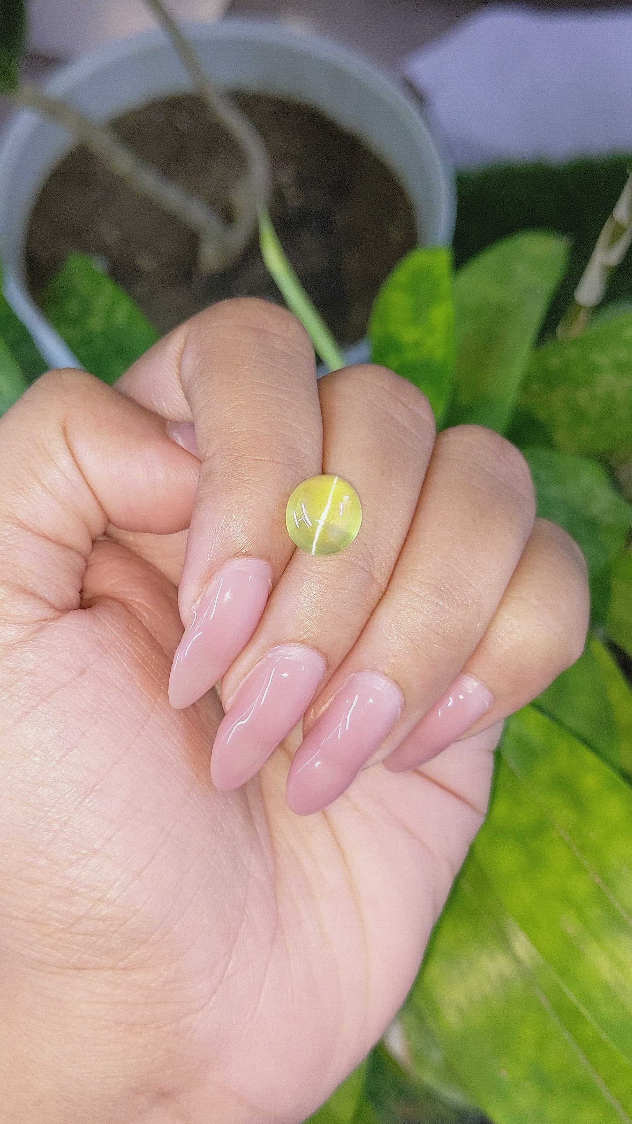 4.85 Ct. Cabochon Chrysoberyl from Tanzania Size Video