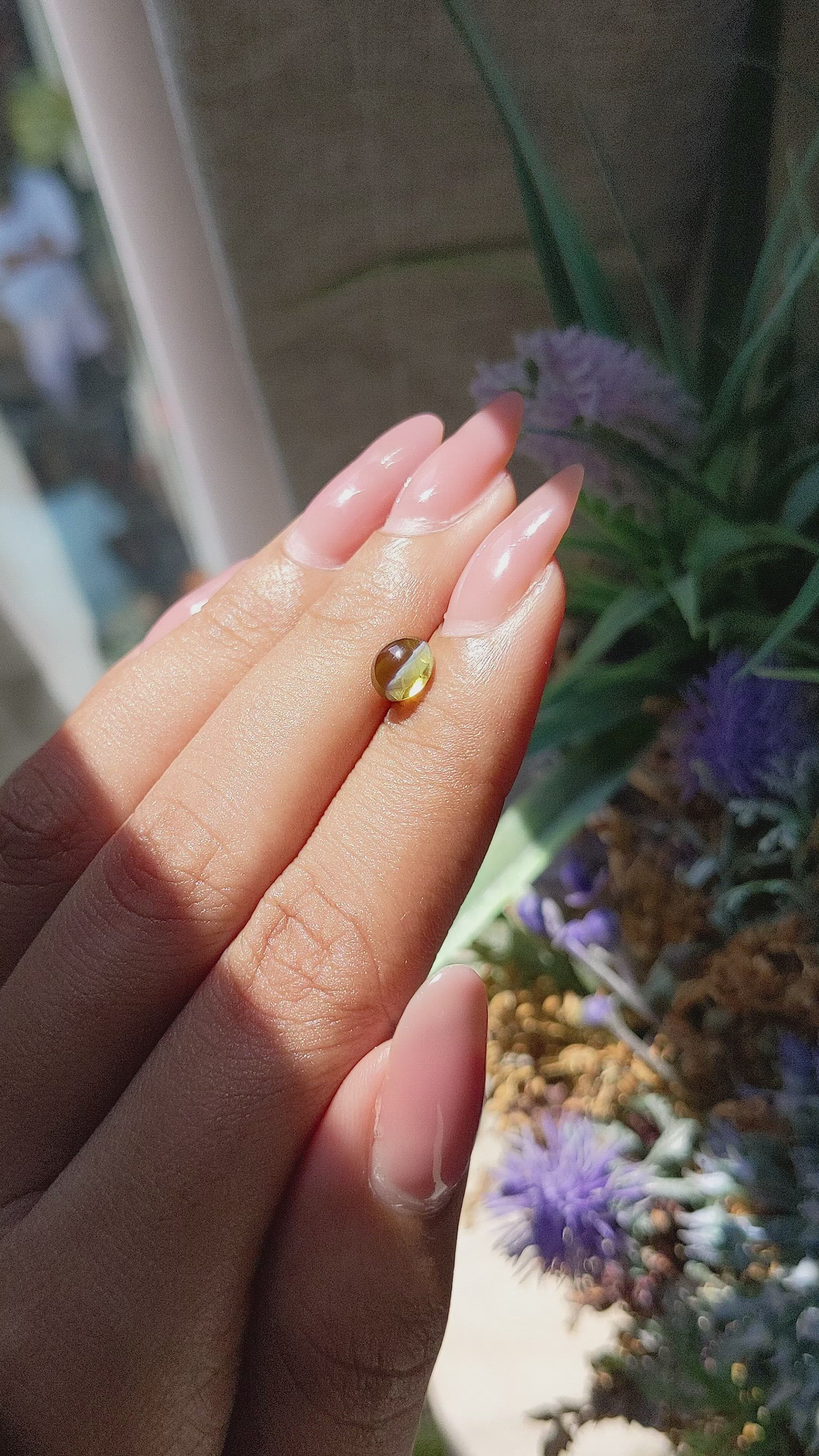 3.92 Ct. Cabochon Chrysoberyl from Tanzania Size Video