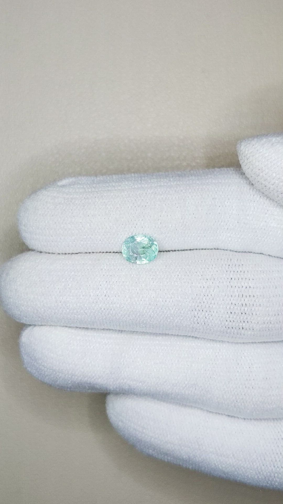 0.78 Ct. Paraiba Tourmaline from Mozambique Size Video