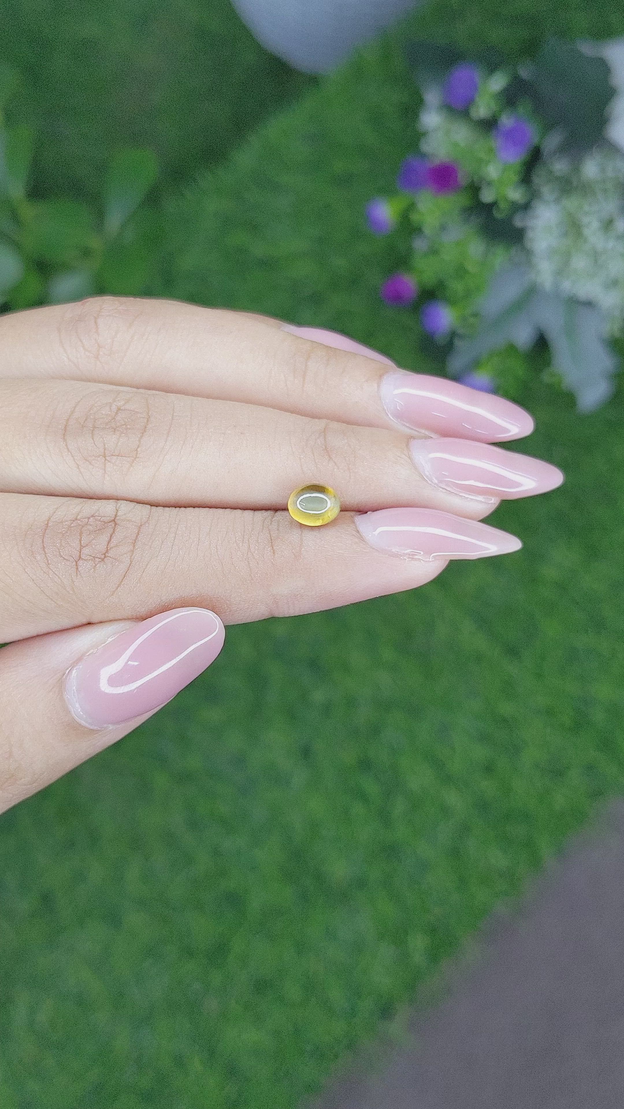 1.30 Ct. Cabochon Chrysoberyl from Madagascar Size Video