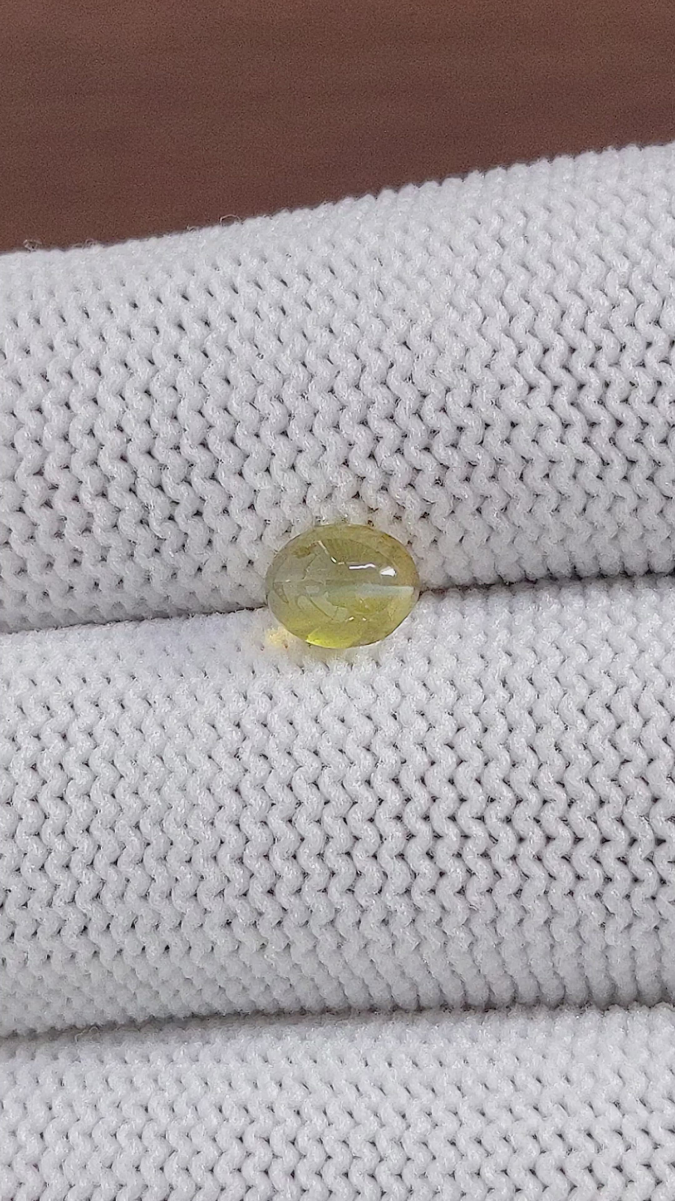 1.30 Ct. Cabochon Chrysoberyl from Madagascar Size Video