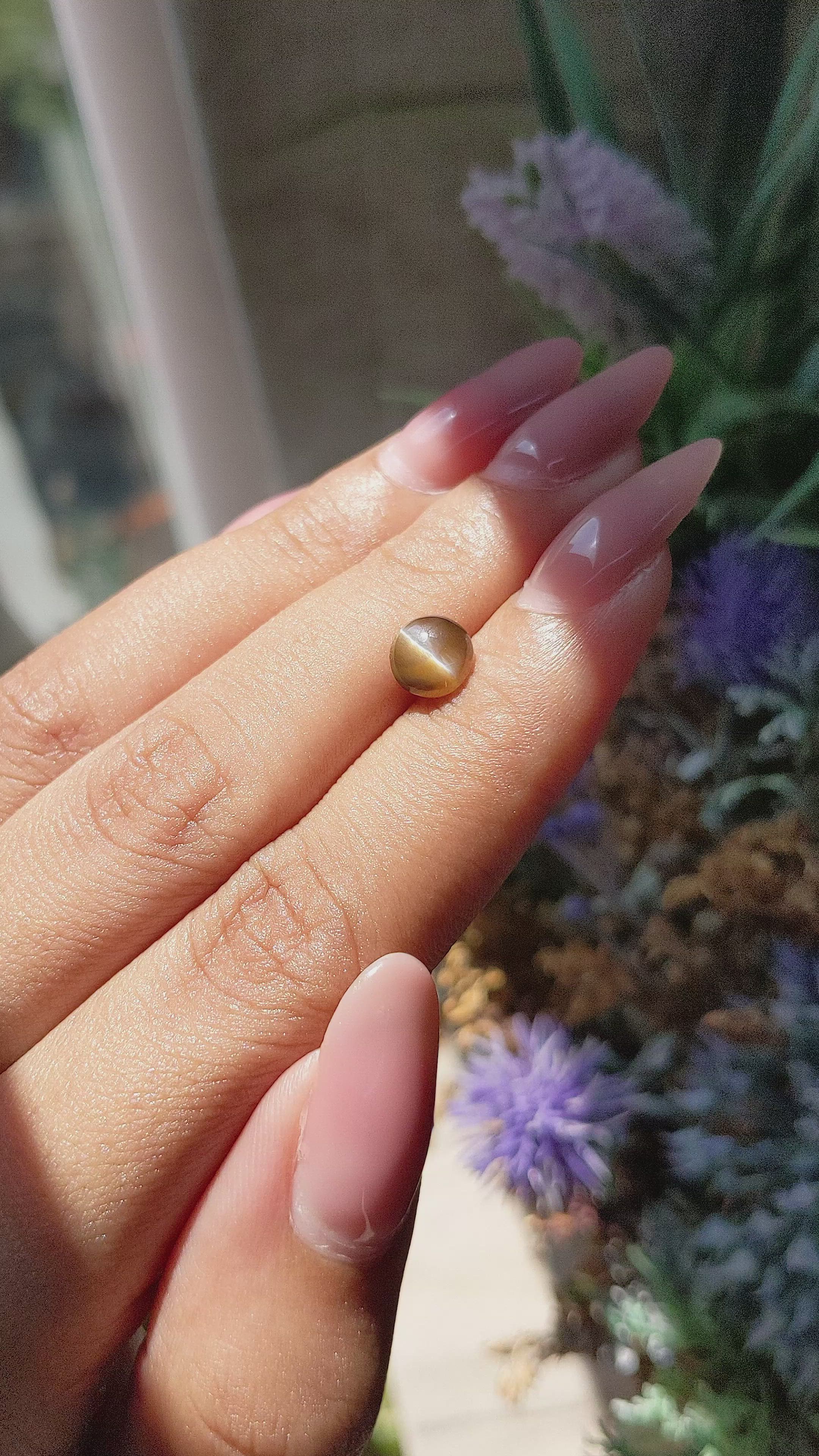 1.33 Ct. Cabochon Chrysoberyl from Tanzania Size Video