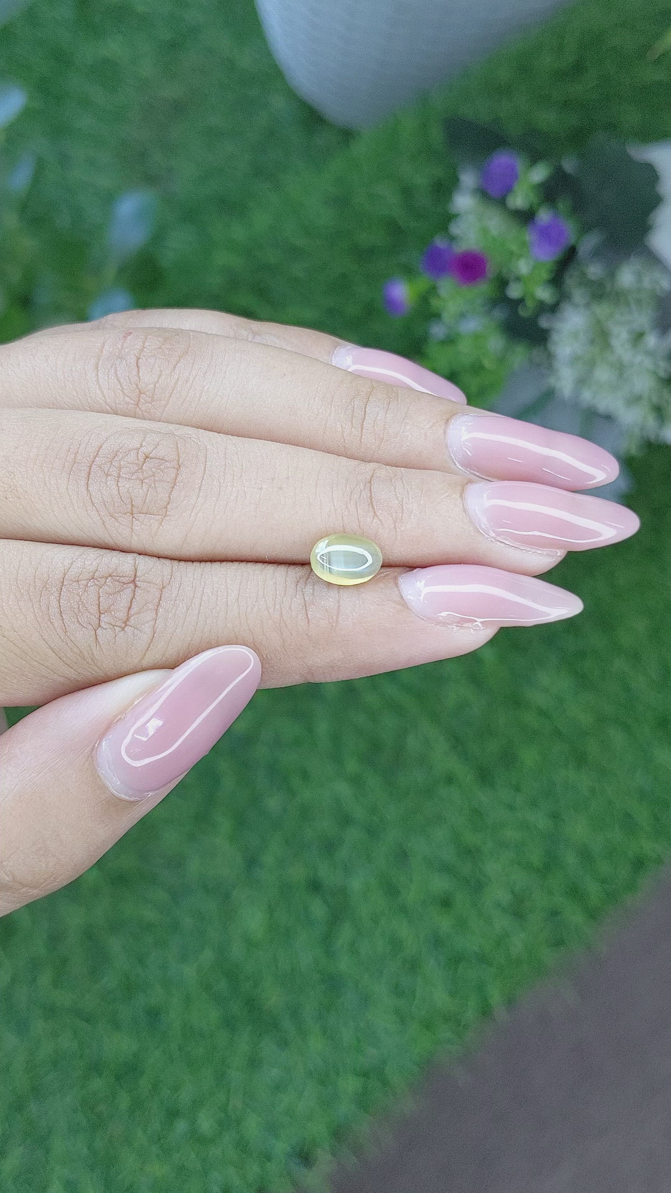 1.47 Ct. Cabochon Chrysoberyl from Tanzania Size Video