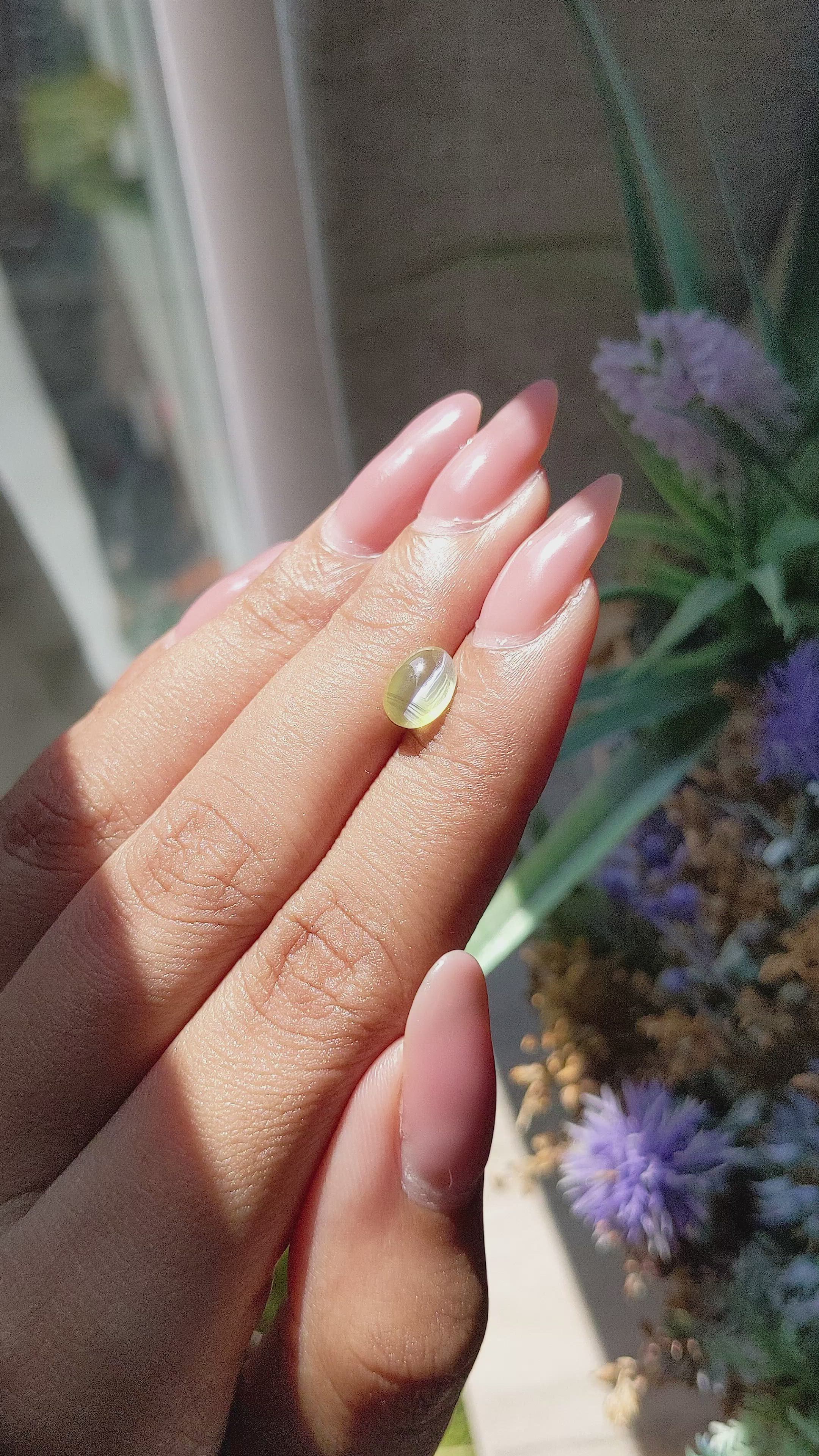 1.47 Ct. Cabochon Chrysoberyl from Tanzania Size Video