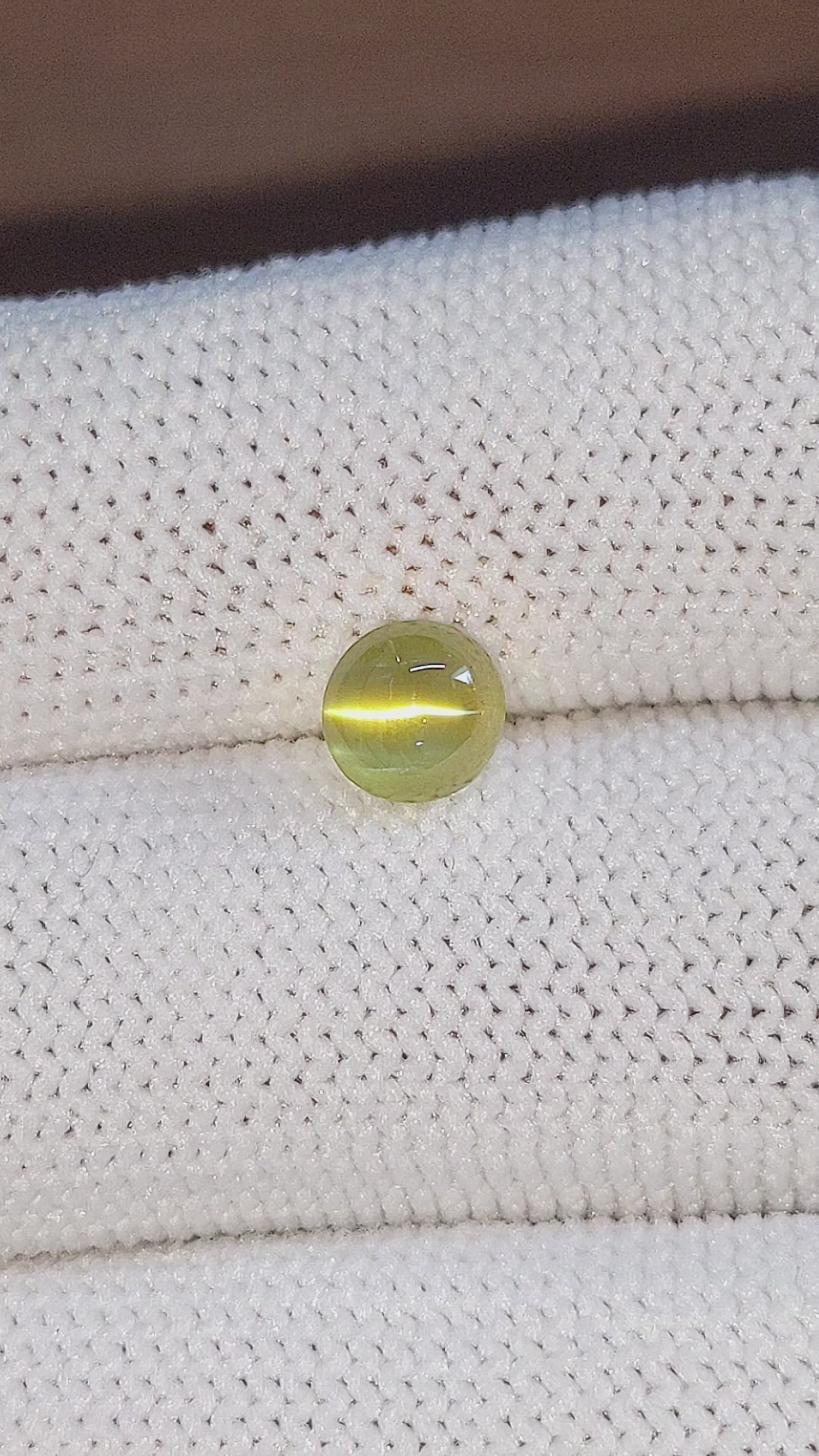1.53 Ct. Cabochon Chrysoberyl from Tanzania Size Video