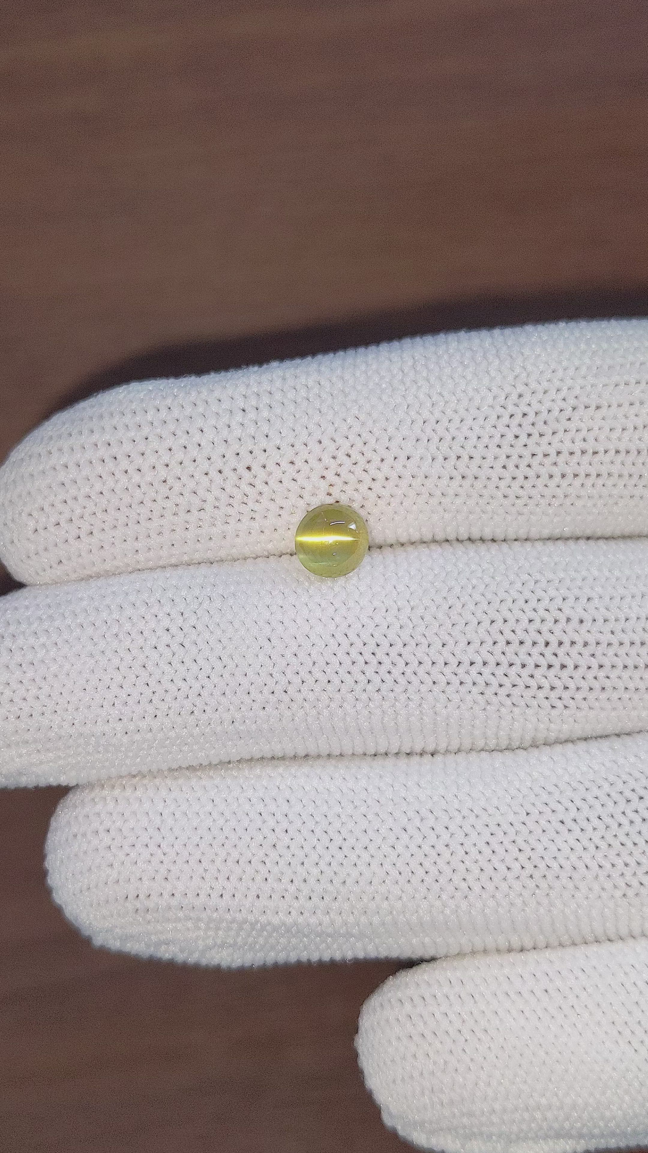 1.53 Ct. Cabochon Chrysoberyl from Tanzania Size Video