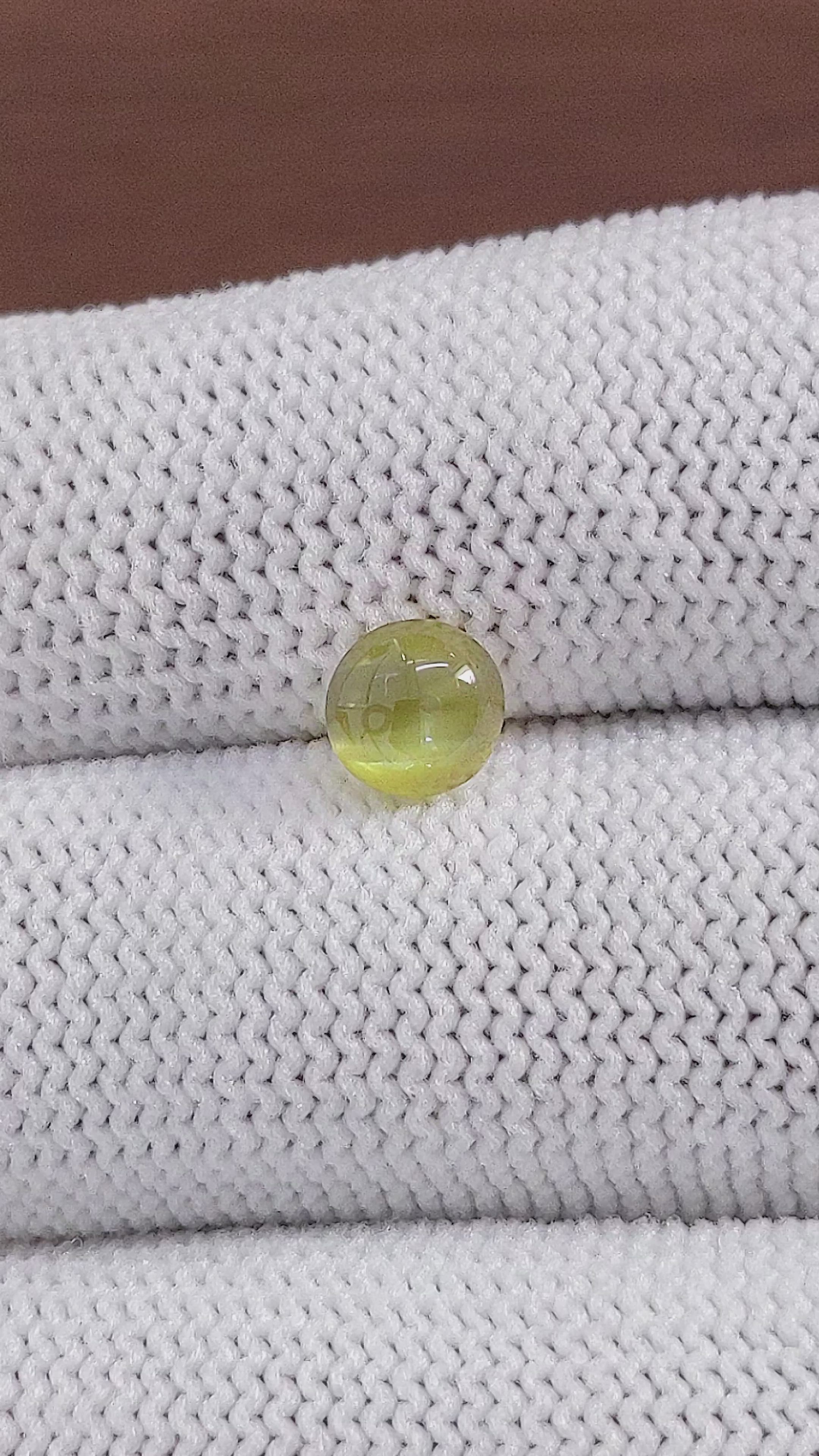 1.53 Ct. Cabochon Chrysoberyl from Tanzania Size Video