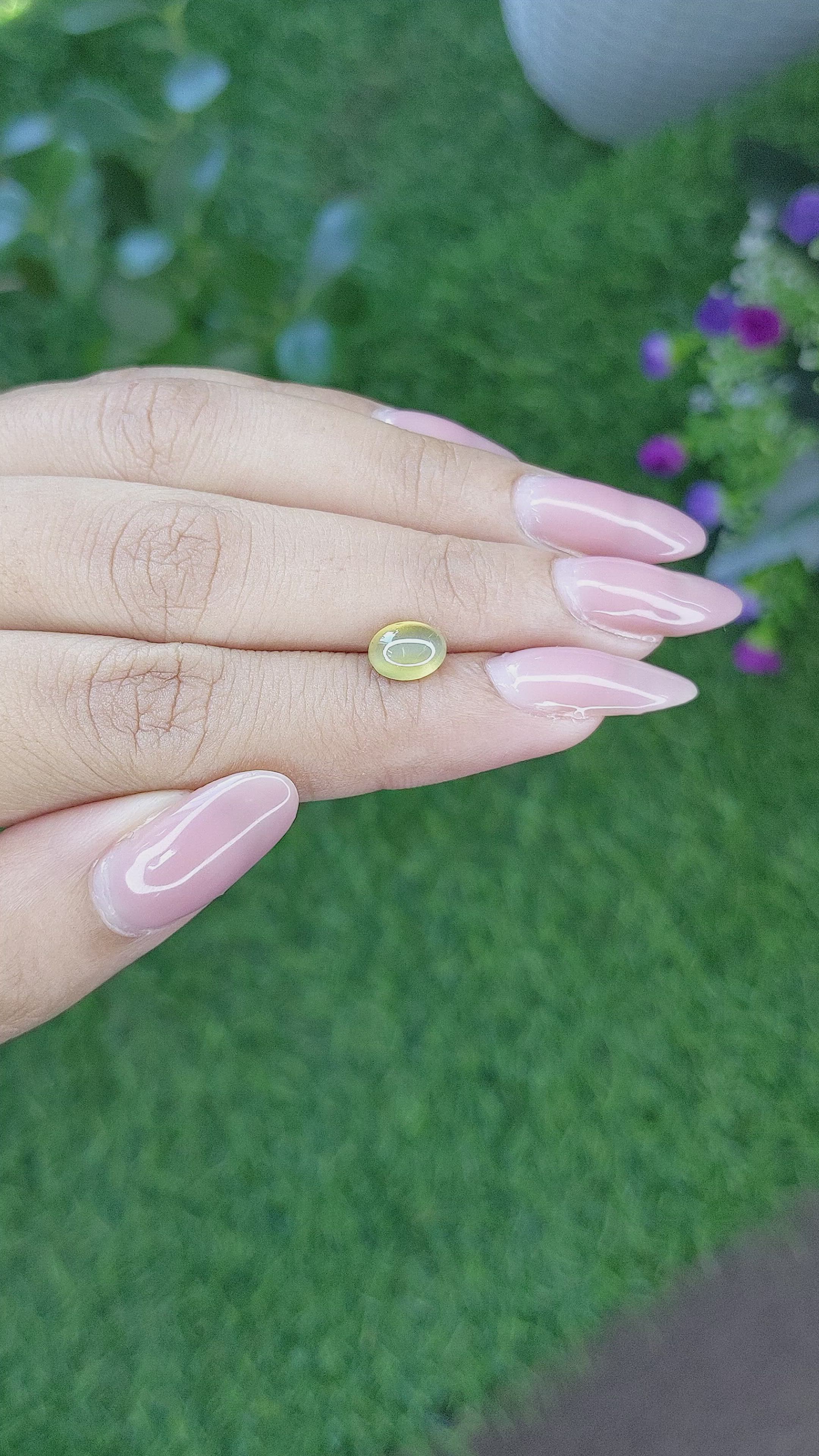 1.52 Ct. Cabochon Chrysoberyl from Tanzania Size Video