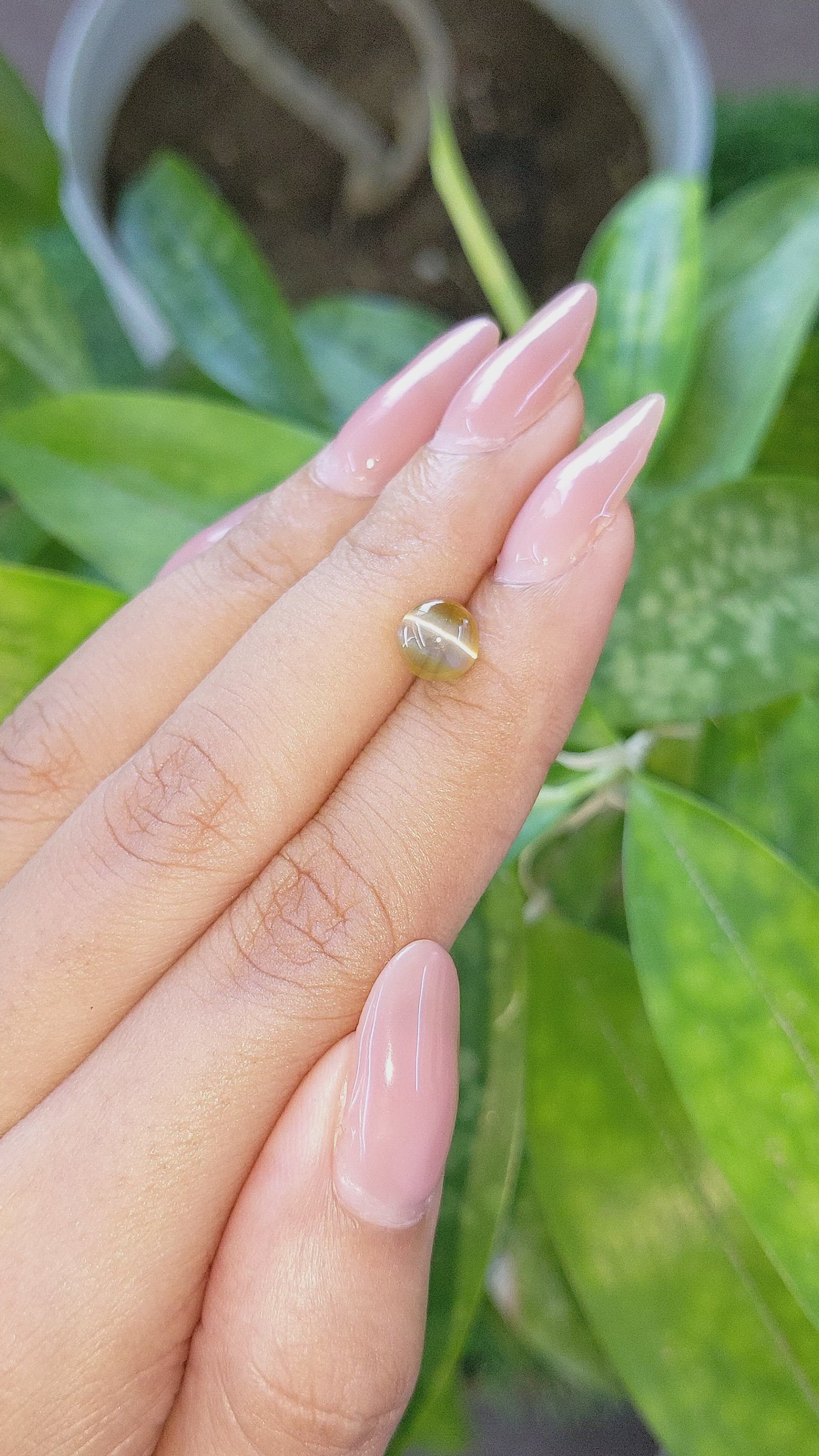 1.94 Ct. Cabochon Chrysoberyl from Tanzania Size Video