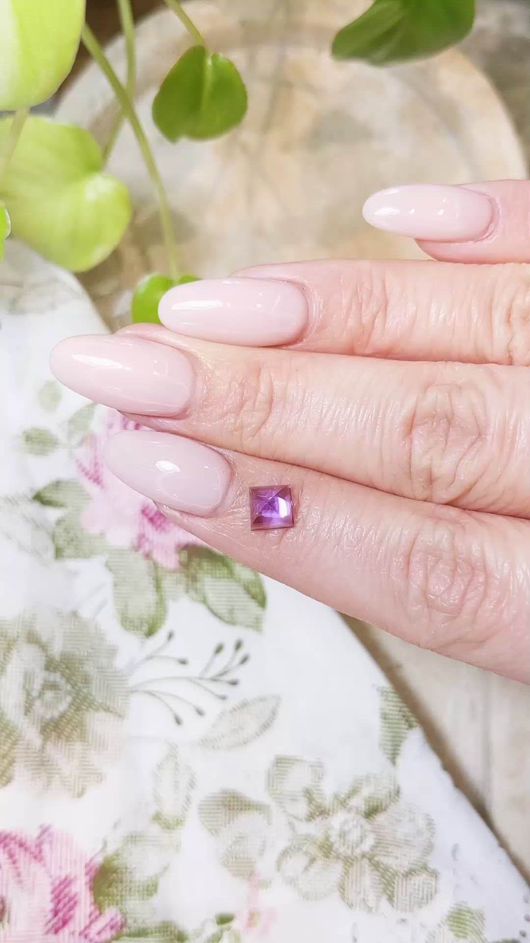 0.98 Ct. Cabochon Amethyst from Africa Size Video