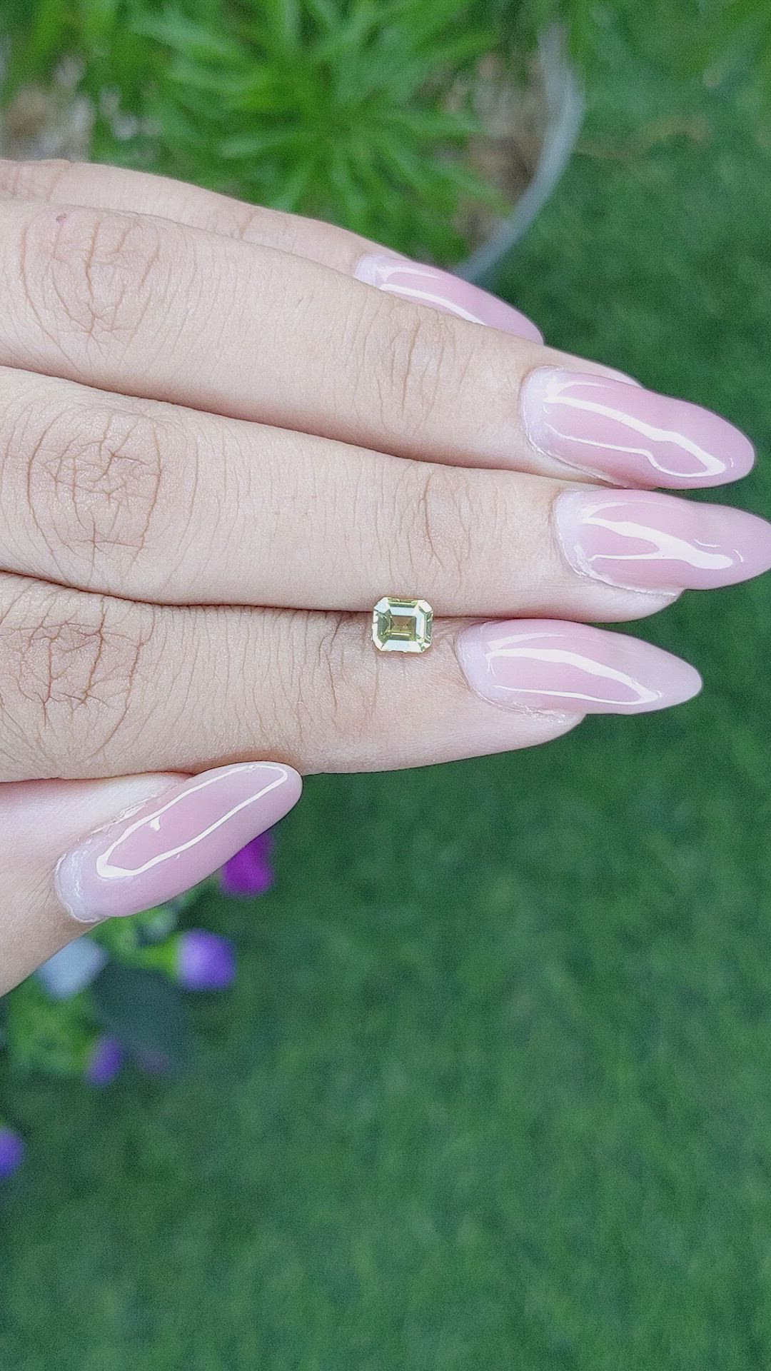 0.54 Ct. Chrysoberyl from Ceylon (Sri Lanka) Size Video