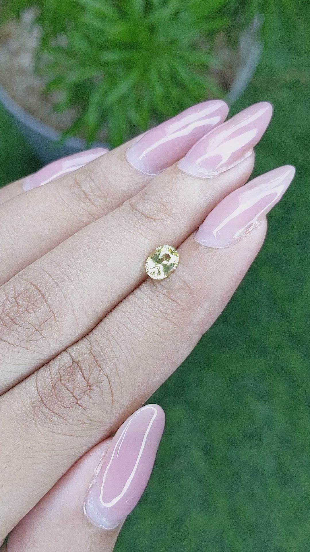 0.67 Ct. Chrysoberyl from Ceylon (Sri Lanka) Size Video