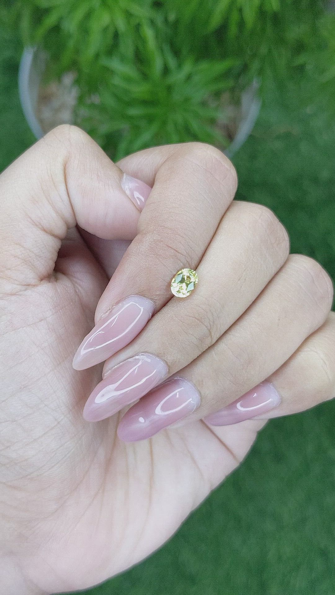 0.67 Ct. Chrysoberyl from Ceylon (Sri Lanka) Size Video