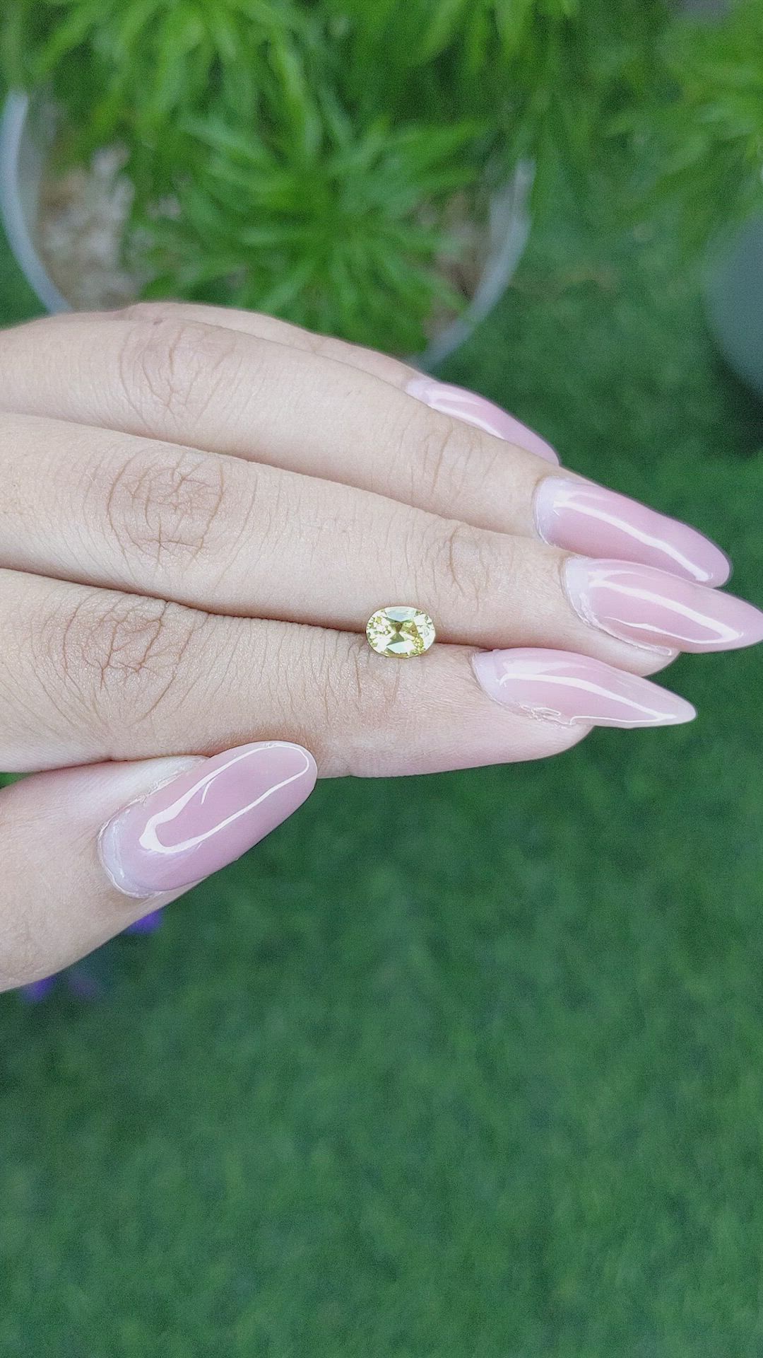 0.67 Ct. Chrysoberyl from Ceylon (Sri Lanka) Size Video