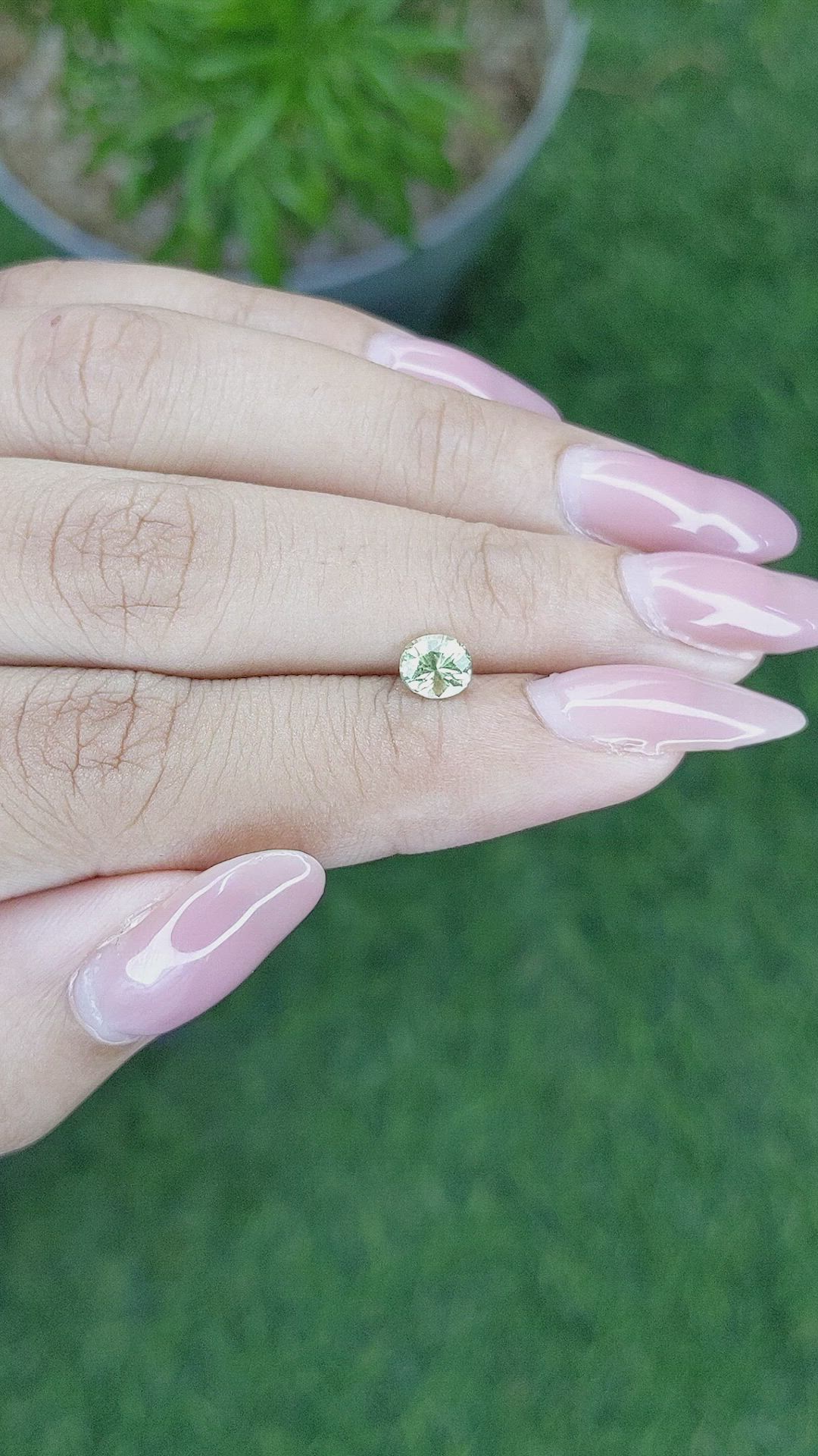 0.64 Ct. Chrysoberyl from Ceylon (Sri Lanka) Size Video