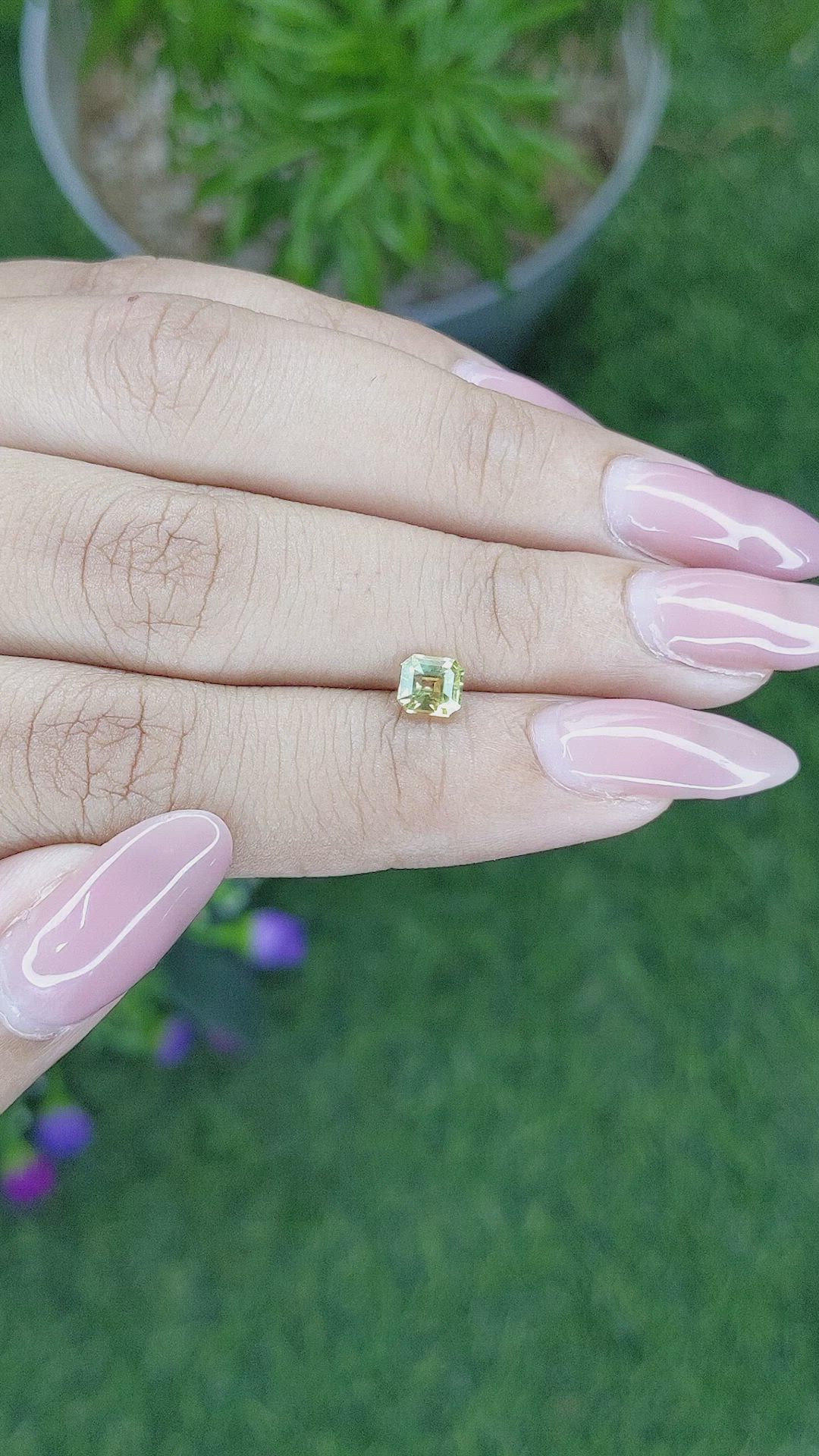 0.71 Ct. Chrysoberyl from Ceylon (Sri Lanka) Size Video