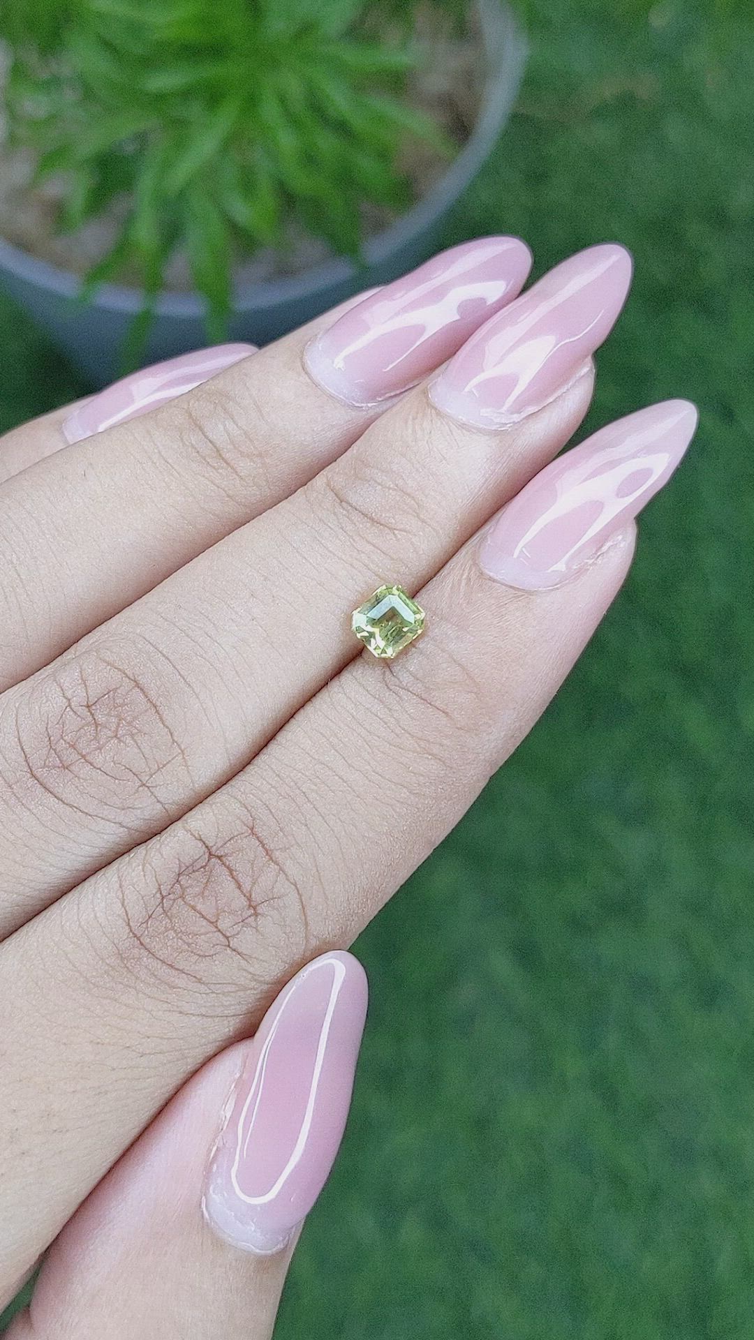 0.71 Ct. Chrysoberyl from Ceylon (Sri Lanka) Size Video