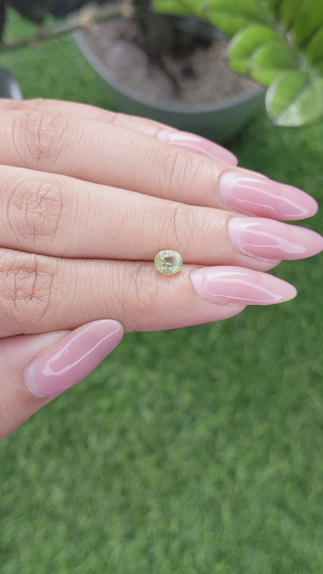 0.72 Ct. Chrysoberyl from Ceylon (Sri Lanka) Size Video