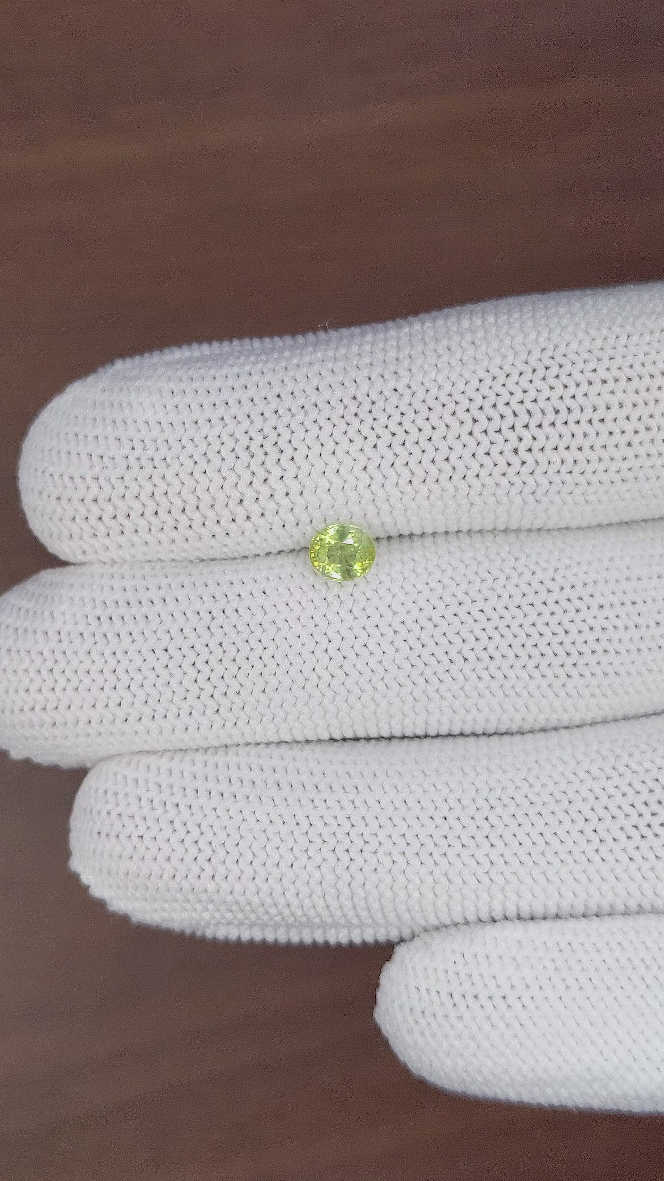 0.72 Ct. Chrysoberyl from Ceylon (Sri Lanka) Size Video