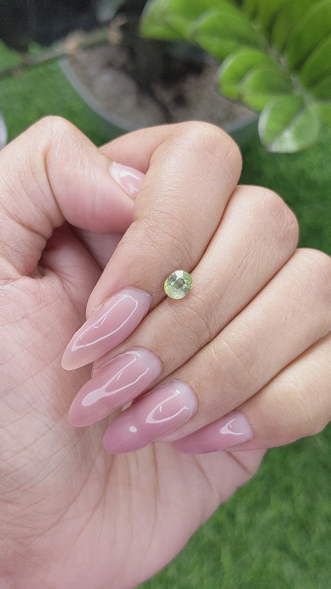 0.72 Ct. Chrysoberyl from Ceylon (Sri Lanka) Size Video